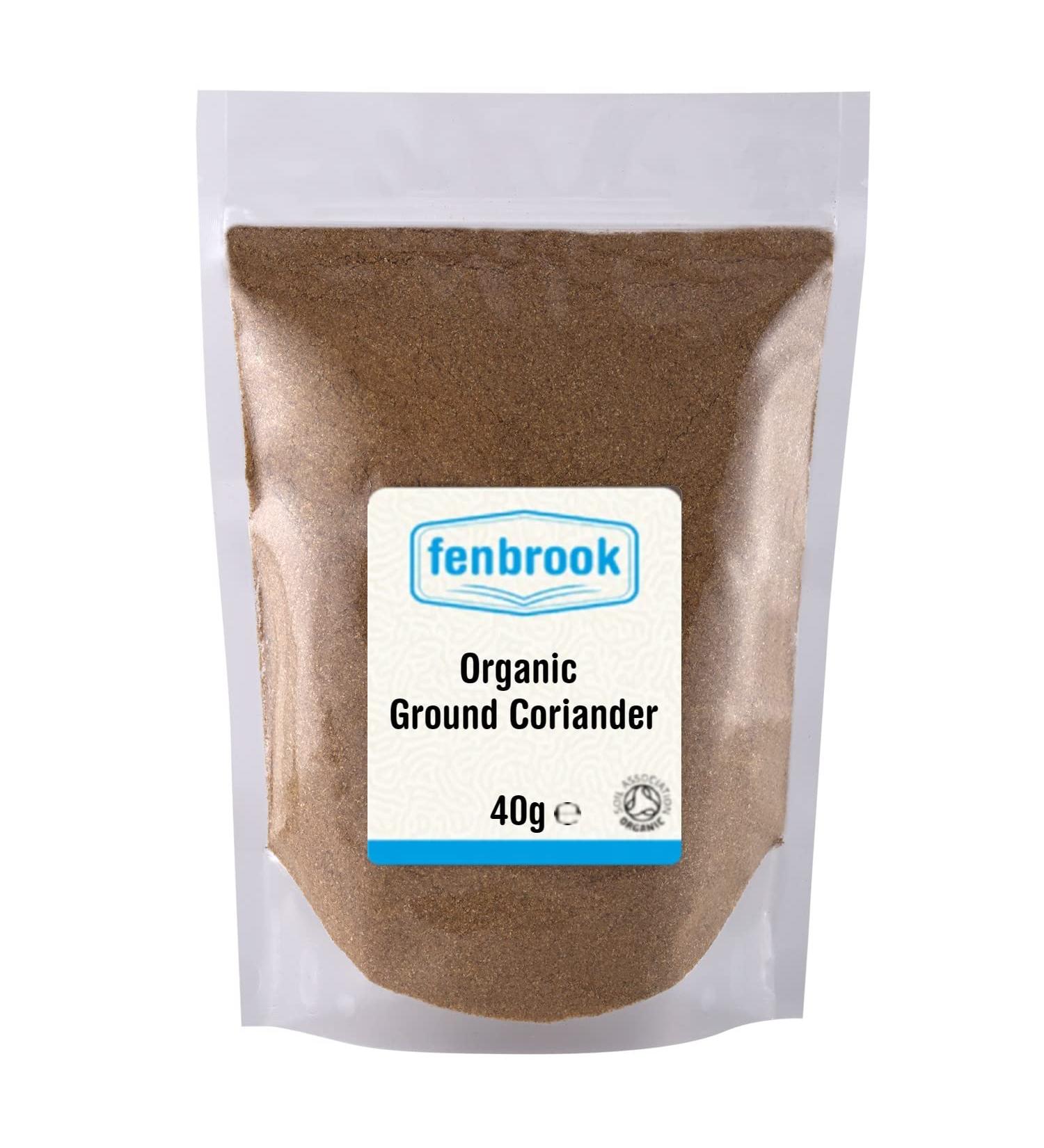 Certified Organic Ground Coriander 40g - Fenbrook Organic - Buy Online on GoSupps.com