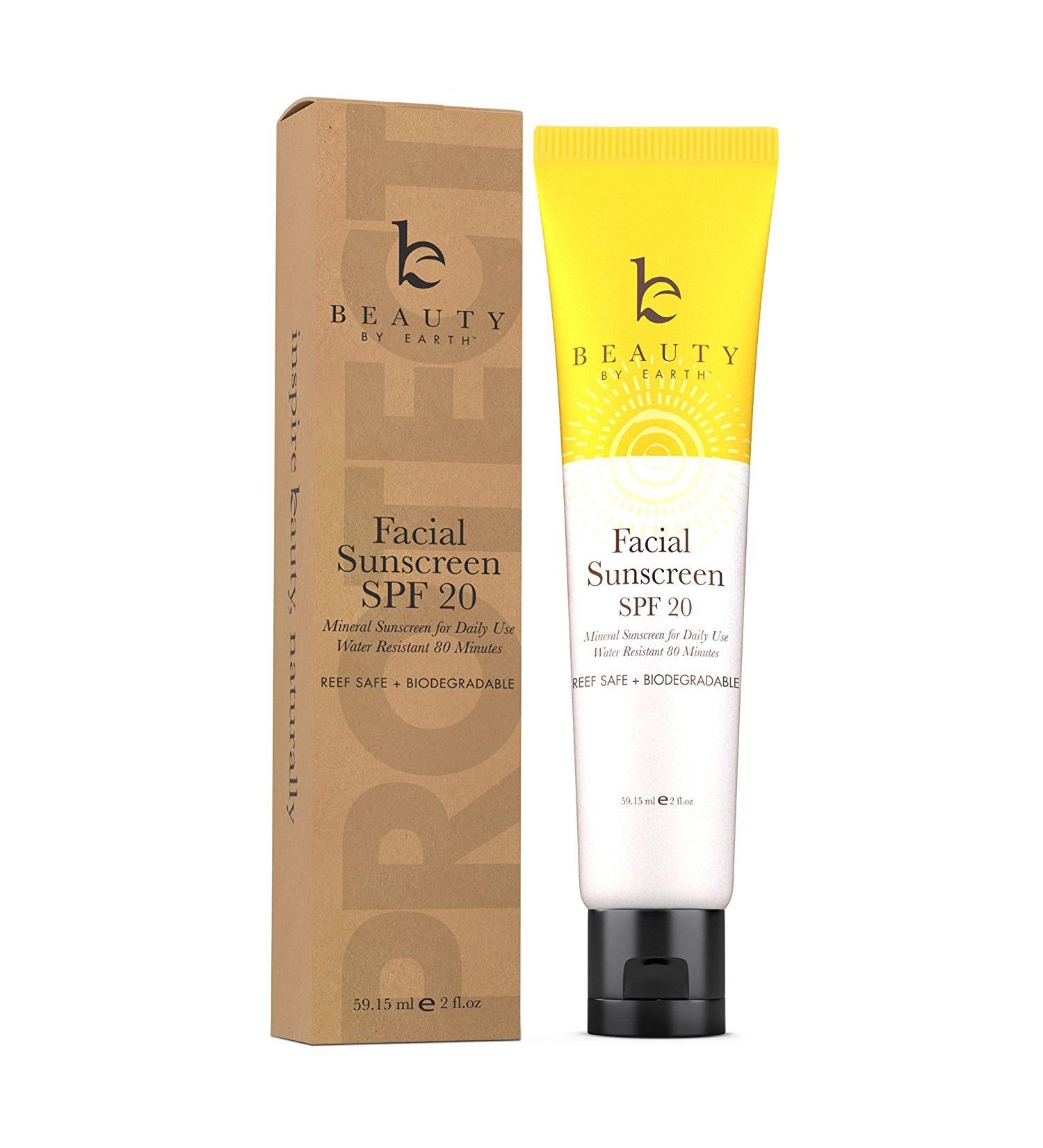 Mineral Face Sunscreen SPF 20 - Organic, Reef Friendly, Biodegradable Zinc Oxide Protection - 2 Fl Oz - Buy Online on GoSupps.com