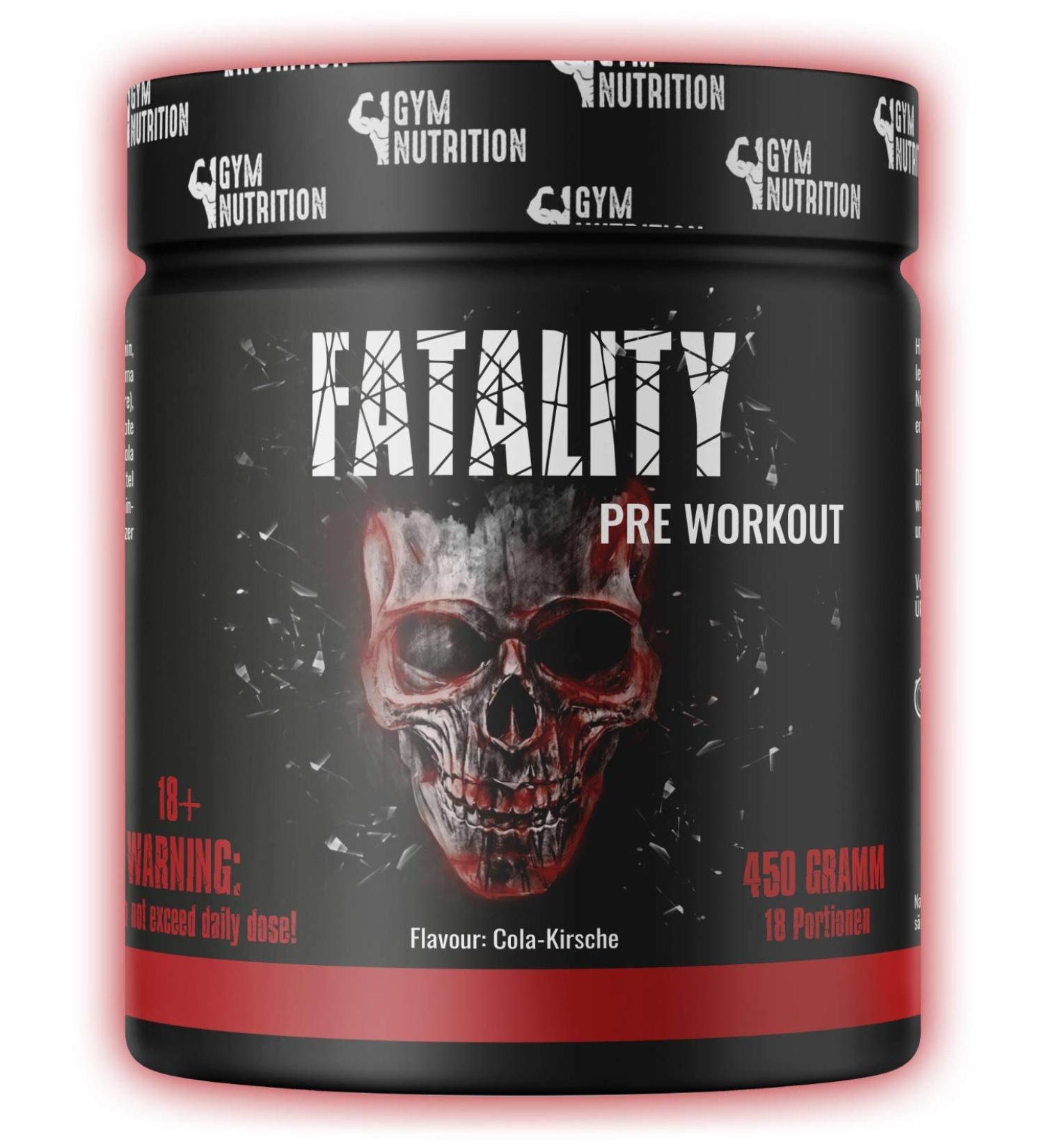 Fatality Ultra Hardcore Powder Pre Workout - 450g Cola Cherry | Boost Energy with ATP L-Arginine & Beta Alanine | Best Fitness Booster for Gym Workouts | International Shipping Available - Buy Online on GoSupps.com