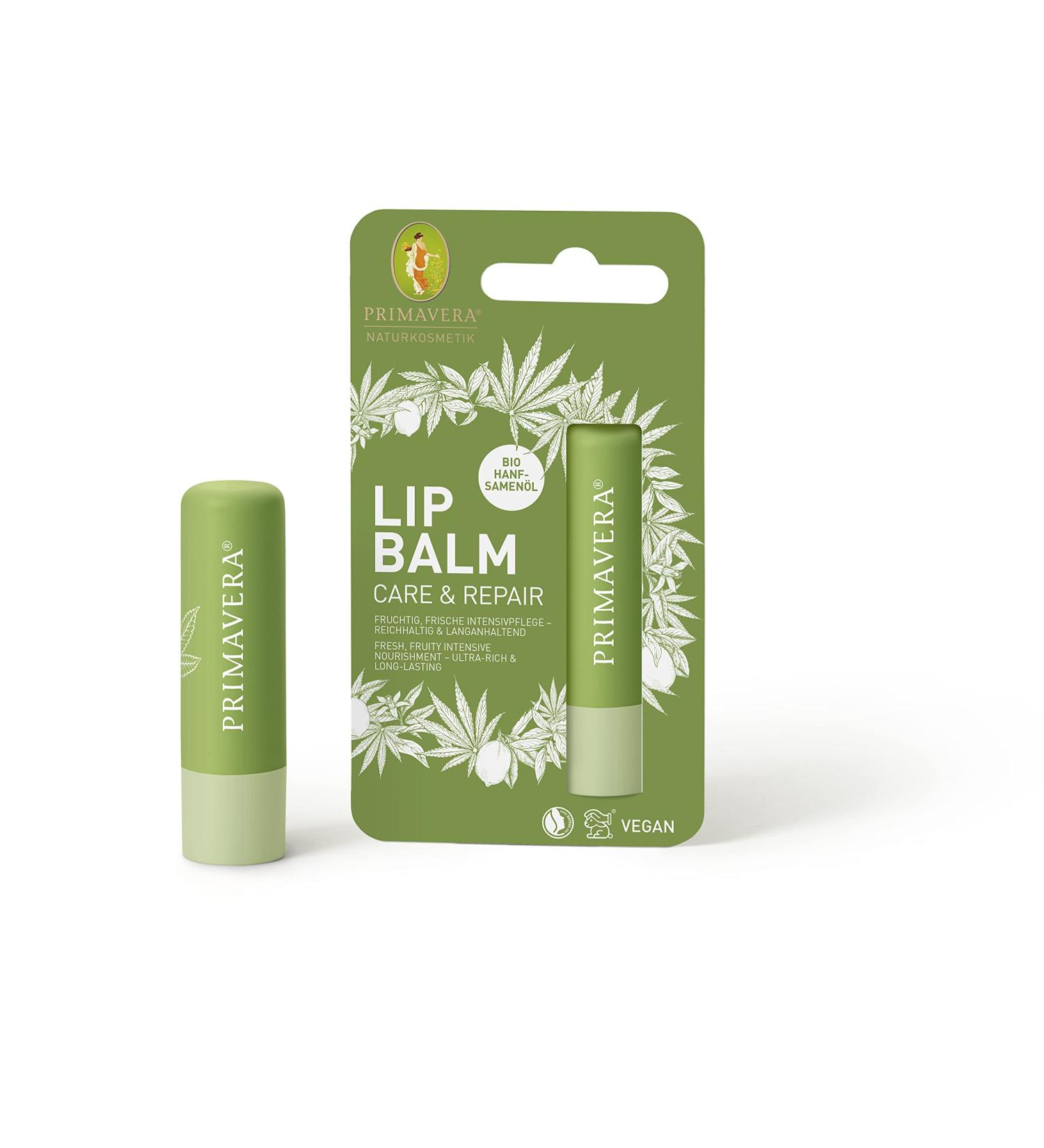 PRIMAVERA Vegan Lip Balm Care & Repair 4.6g | Natural Cosmetics for Nourishing Long-Lasting Lip Care - Buy Online on GoSupps.com