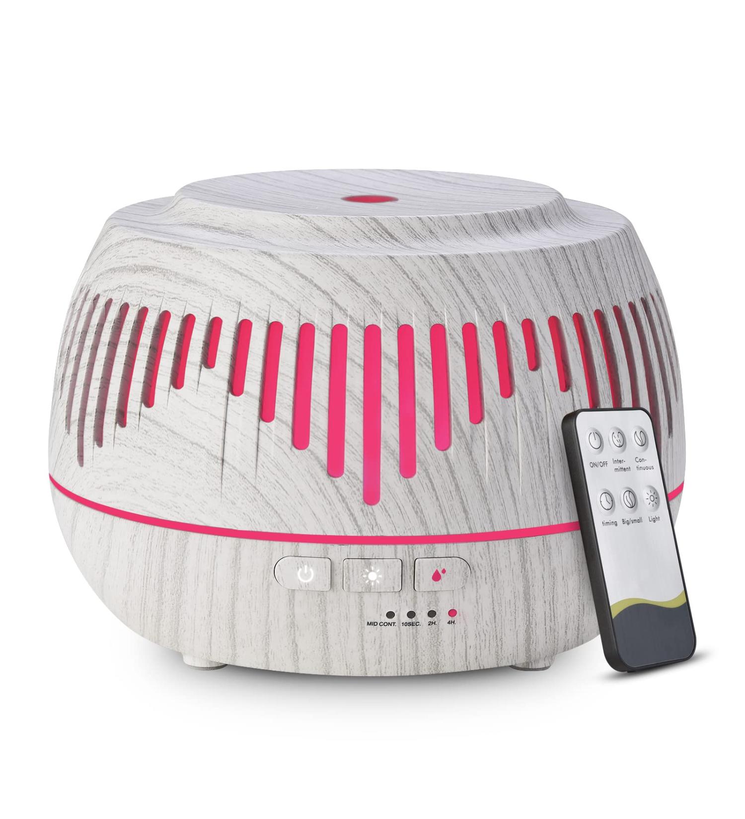 500ml Ultrasonic Aromatherapy Diffuser & Humidifier - Remote Controlled for Large Rooms - Cool Mist Vaporizer for Bedroom & Home - White/Black/White - Buy Online on GoSupps.com