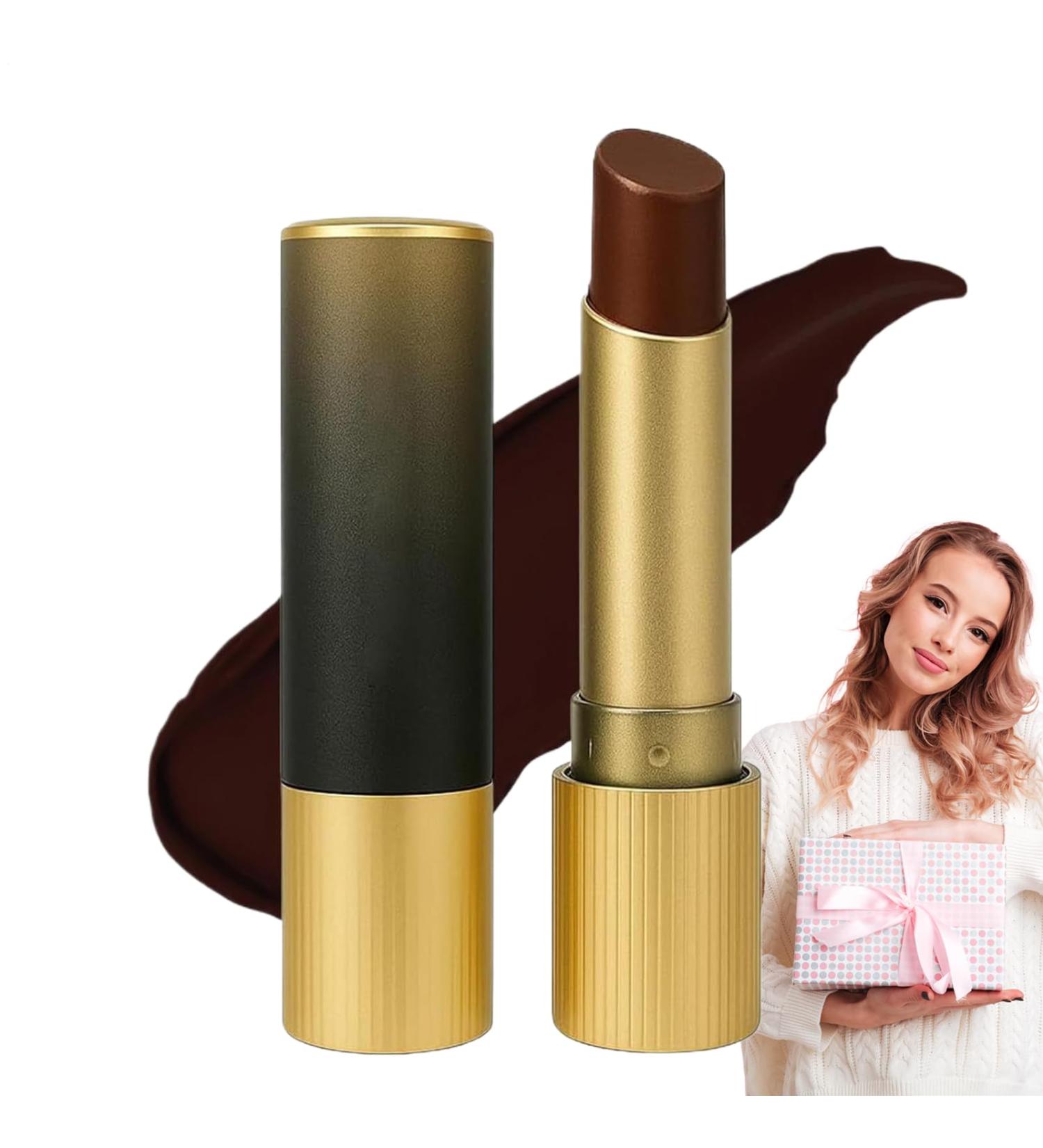 Lip Gloss Women Moisturizing Long Lasting Lip Stain 0.83x0.83x3.19in Hydrating Face Makeup Fall Winter Lipstick for Travel School office Home Date Nights Events Weddings chocolate - Buy Online on GoSupps.com