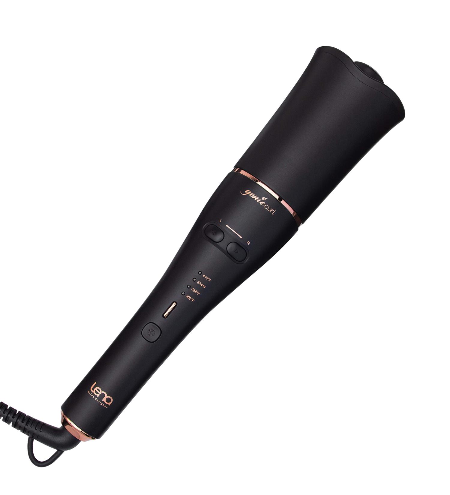 Lena Auto Hair Curler | Ionic Self-Rotating Curling Iron for Long & Medium Hair | Best Automatic Hair Wand - Black - Buy Online on GoSupps.com