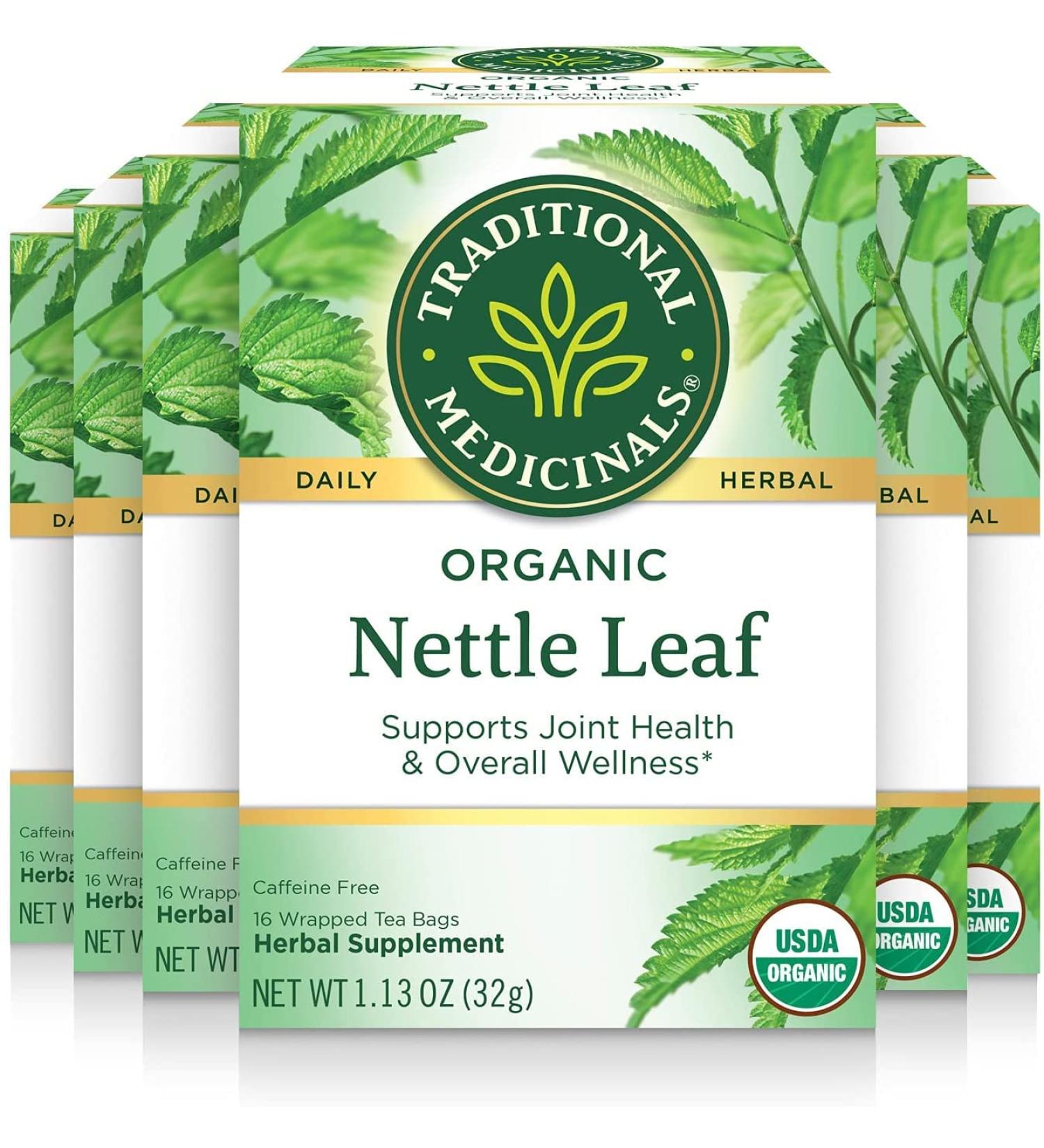 Traditional Medicinals Nettle Leaf 16 Count Tea Bags (6 Pack) Tea Nettle Leaf 16 Count (Pack of 6) - Buy Online on GoSupps.com