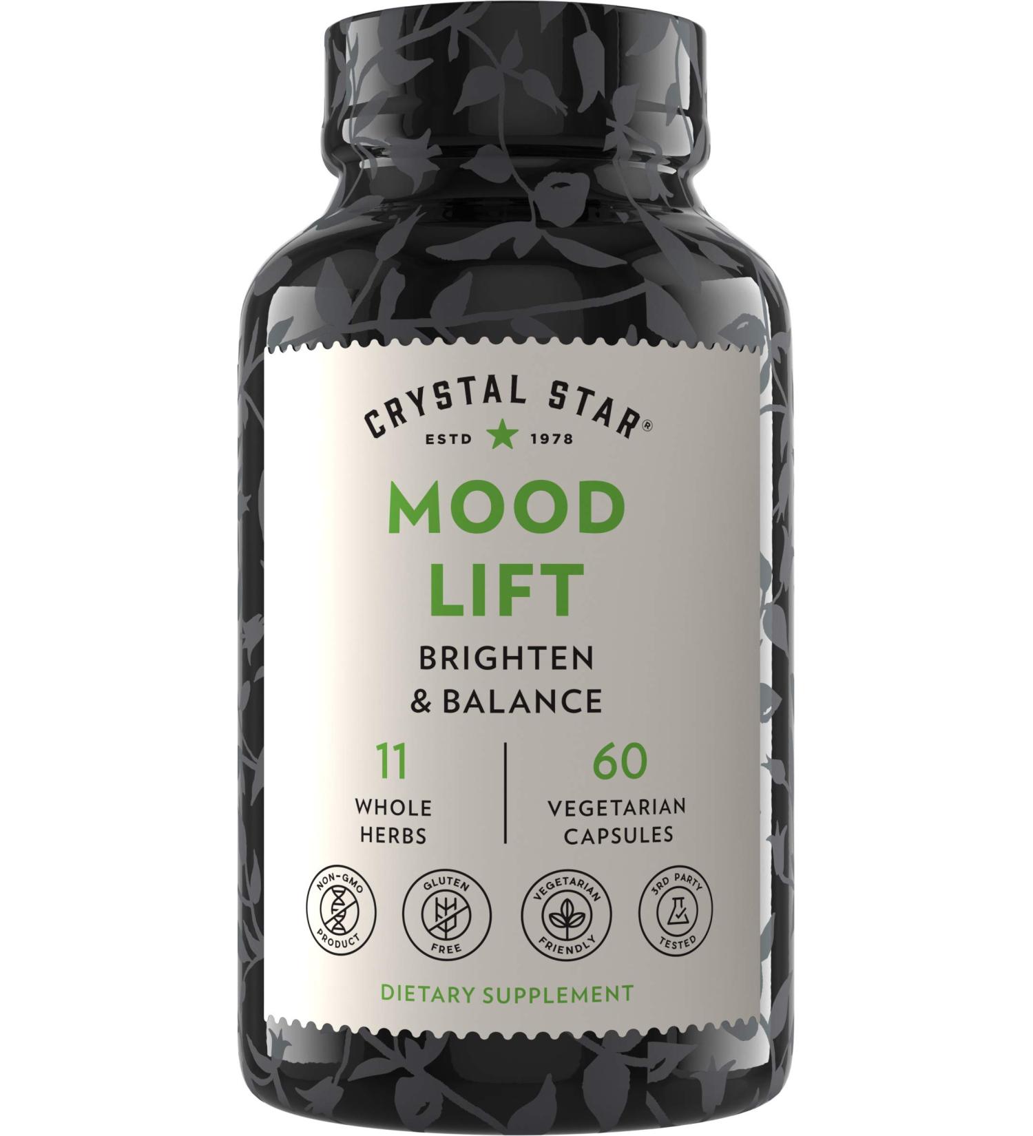 Crystal Star Mood Lift - 60 Vegetarian Capsules for Natural Mood Support - Buy Online on GoSupps.com