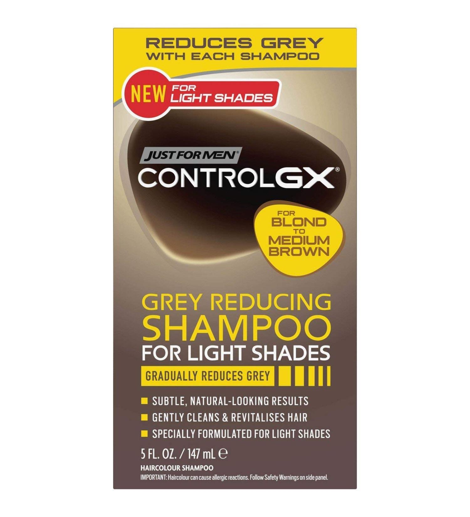Just for Men Control Gx Grey Reducing Shampoo Blonde & Medium Brown 5 fl oz (Pack of 2)