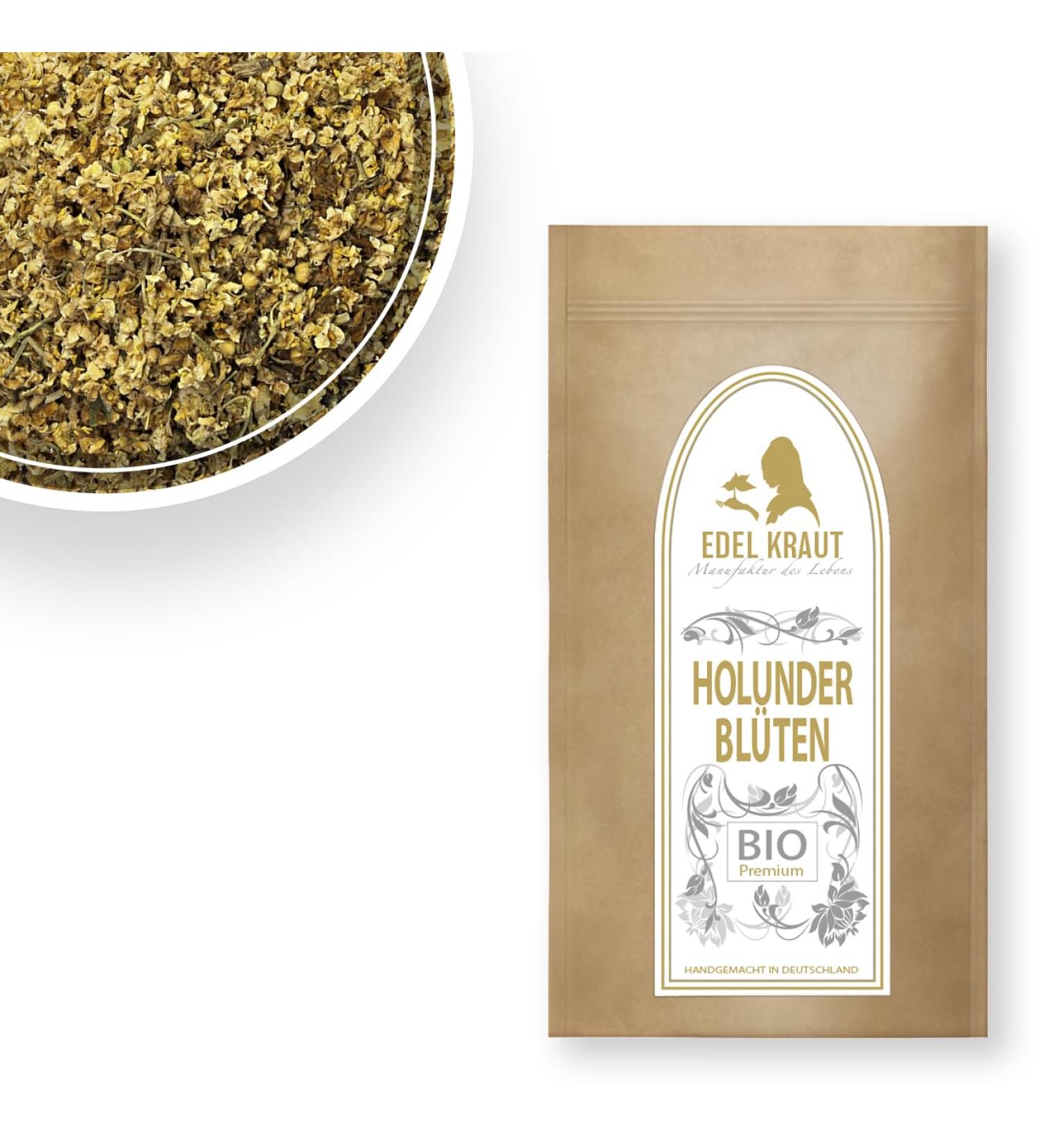 EDEL KRAUT Organic Elderflower Tea Cut - Premium Quality 1000g - Best Herbal Tea for Health & Wellness - Buy Online on GoSupps.com