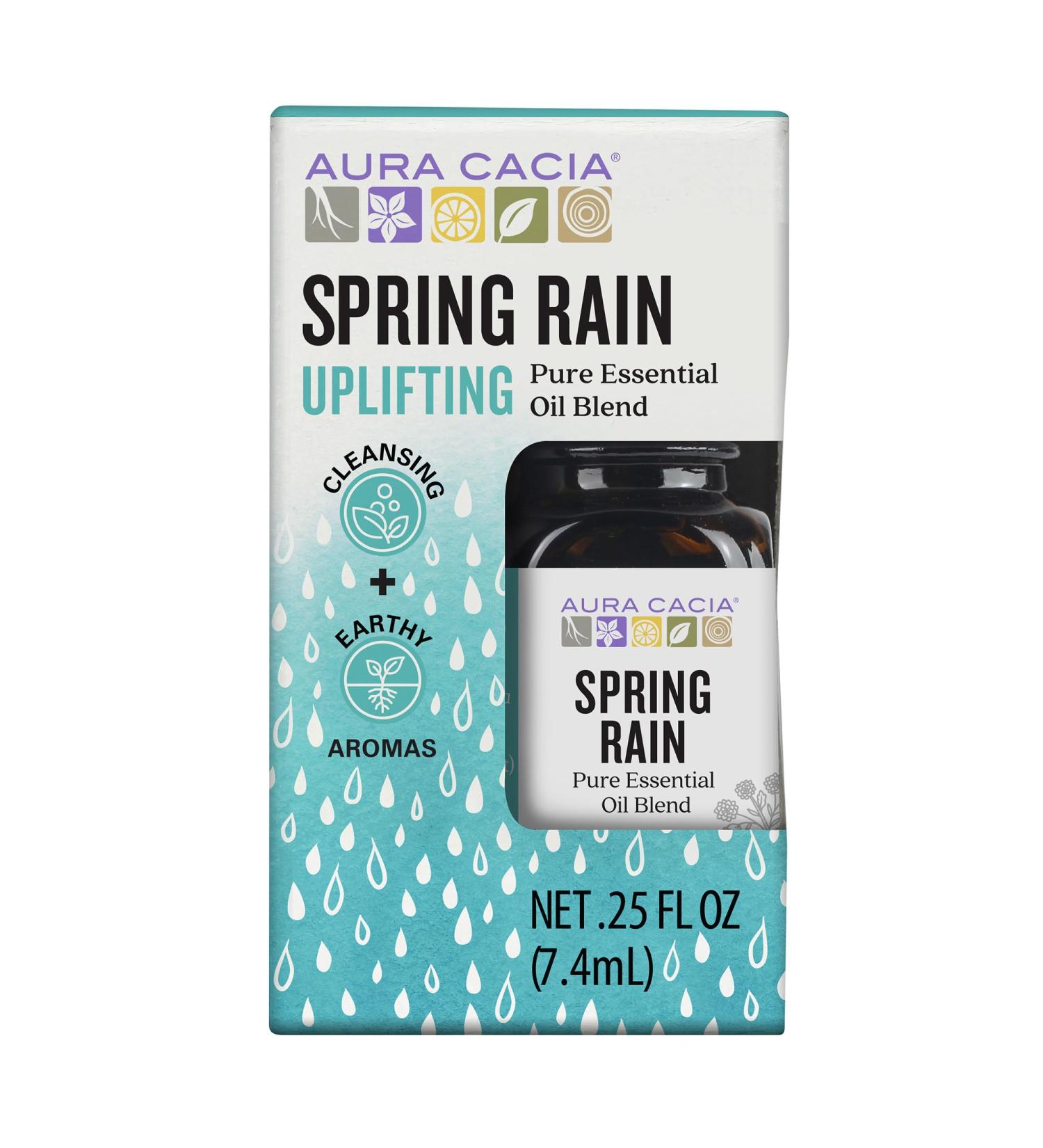 Aura Cacia Spring Rain Essential Oil Blend Boxed 0.25 fl. oz. - Light Aroma No Synthetic Fragrances Spring Rain Essential Oil 0.25 Fl Oz (Pack of 1) - Buy Online on GoSupps.com