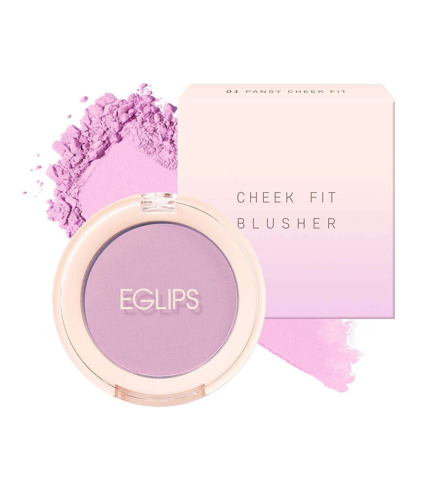 EGLIPS Cheek Fit Blusher_01 Pansy 4g - Korean Matte Powder Blush for Natural Makeup Look - Buy Online on GoSupps.com