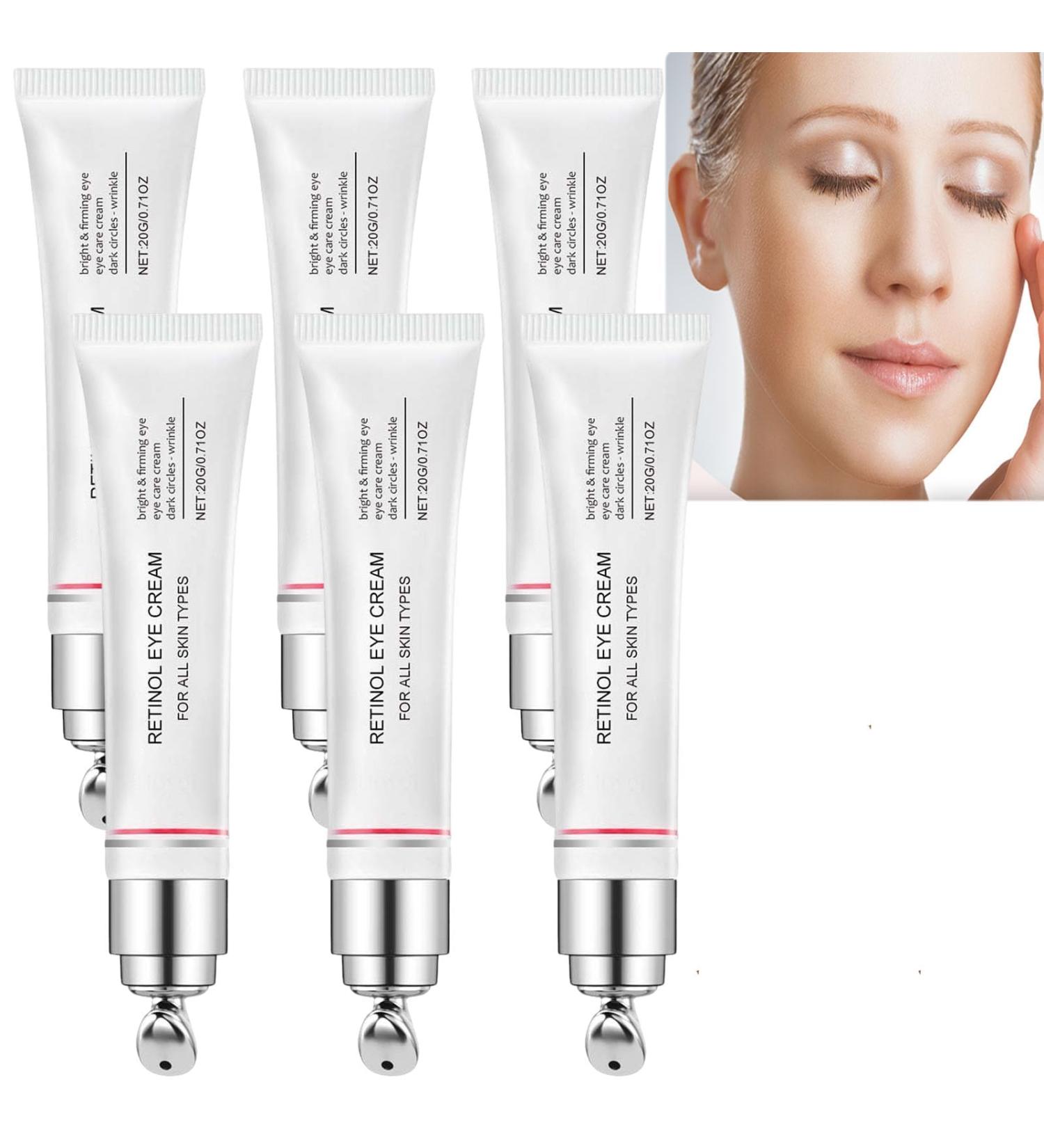  JASUBAI Set of 6 retinol creams for dark circles wrinkles and puffiness anti-aging under-eye bags hyaluronic acid treatment day and night moisturizing cream repairing serum - Buy Online on GoSupps.com