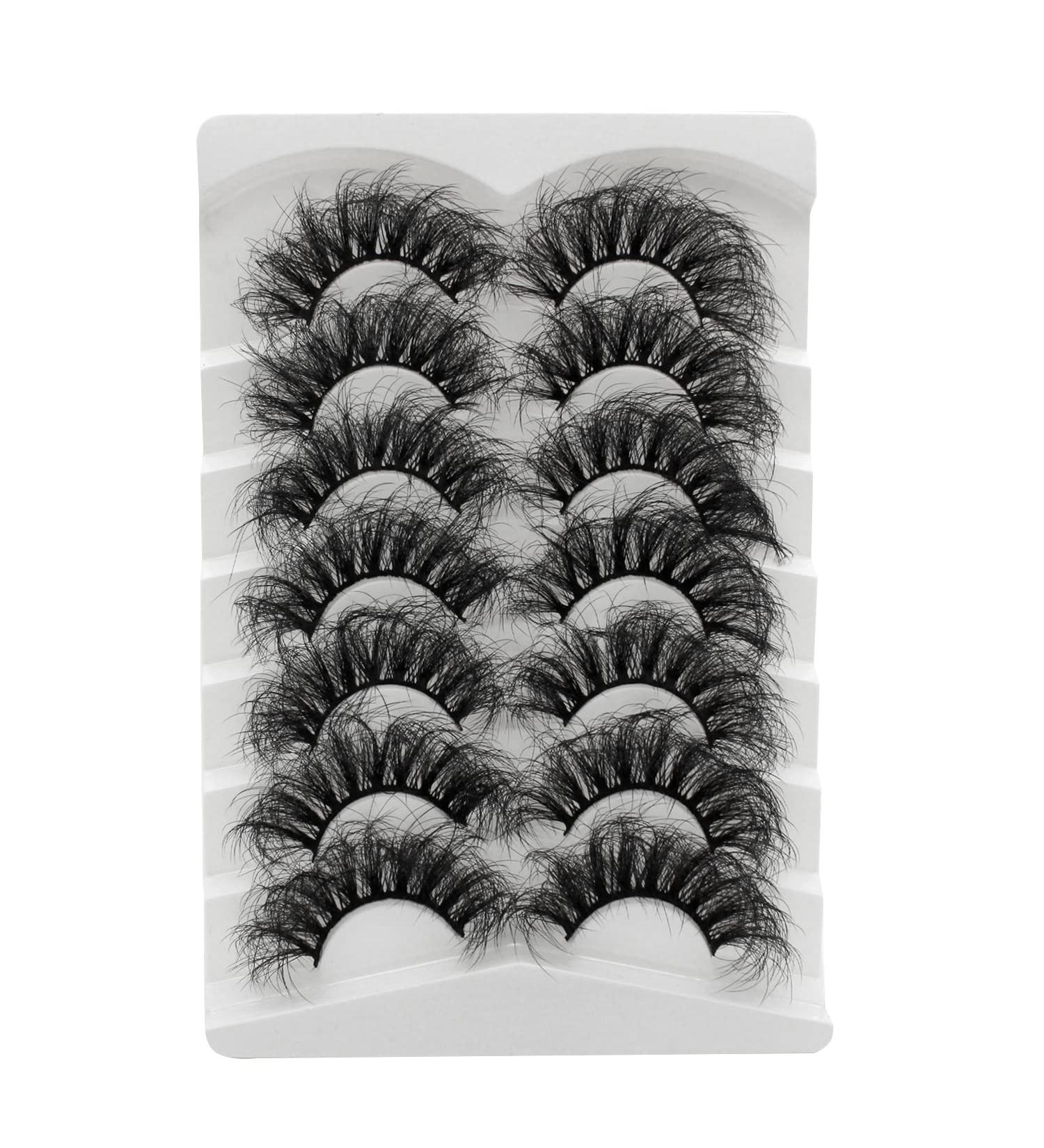 Selawasty 22mm Dramatic Fluffy False Eyelashes - 7 Pairs of 5D Curly Nerwimper Eye Lashes - Buy Online on GoSupps.com