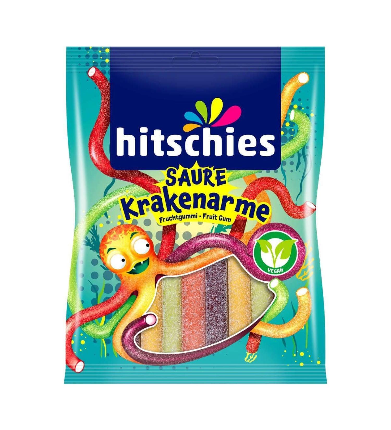 Saure Krakenarme - Bonbons Hitschies - D licieuses Friandises Surprises aux Saveurs Intenses Id ales pour les Amateurs de Gourmandises Parfaites pour les F tes - 125g