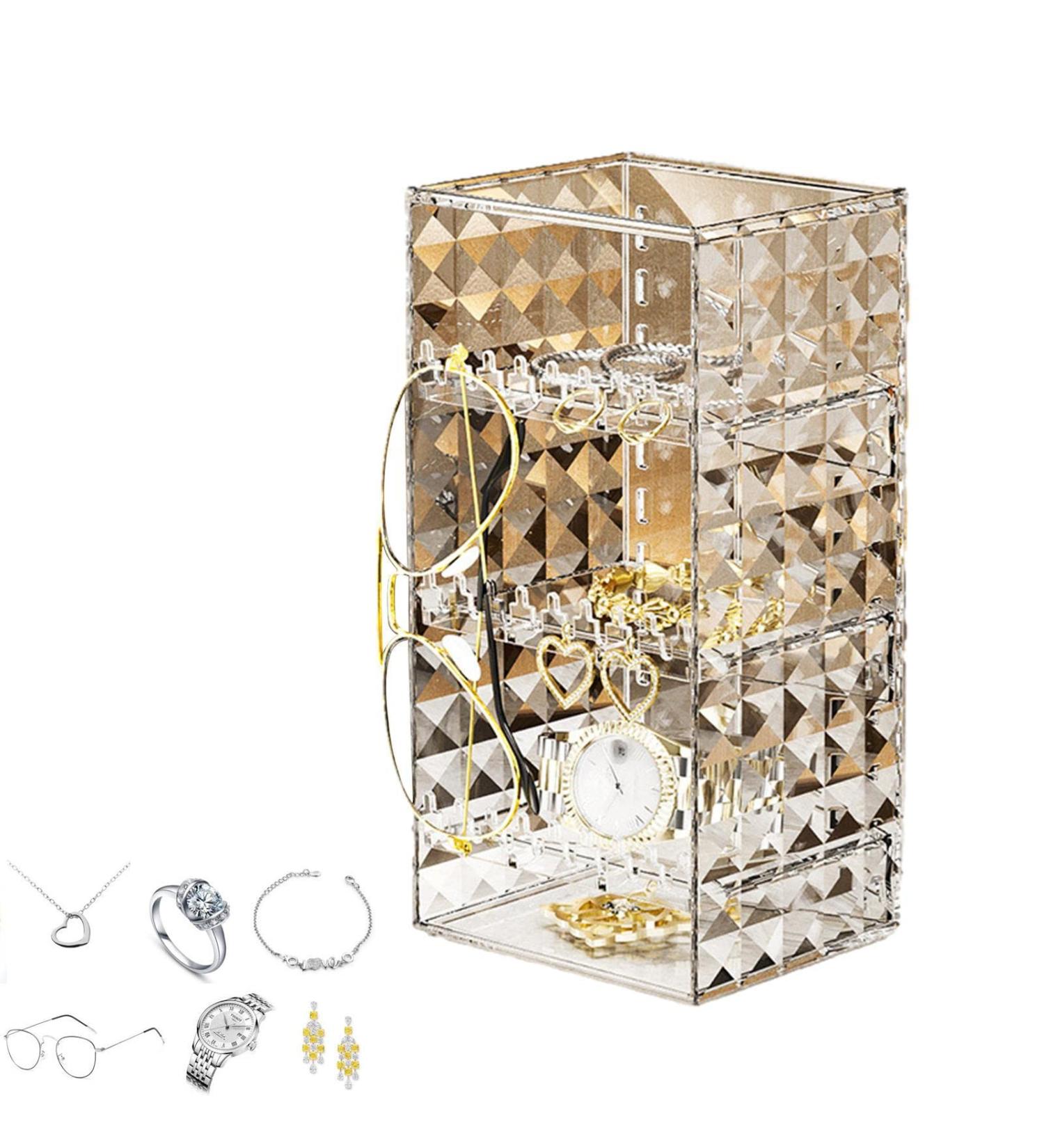 Joberio Makeup | Eyeshadow Palette Storage Box - Portable Clear Cosmetic Box Concealer Lipstick Cases - Buy Online on GoSupps.com