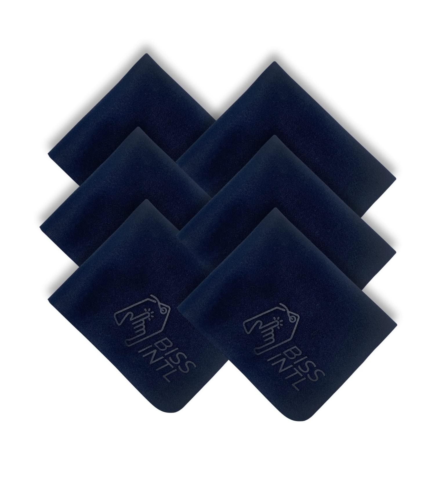 Suede Microfiber Cleaning Cloths for Glasses - 6-Pack Black | Scratch-Free Streak-Free All-Purpose Soft Cloth for iPhone iPad Laptops & TV Screens - Buy Online on GoSupps.com