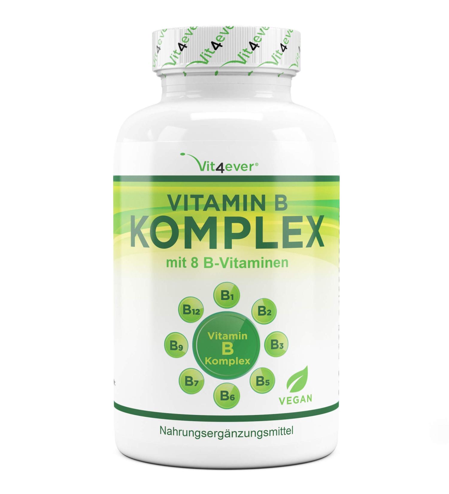 Premium Vegan Vitamin B Complex - 200 Tablets with All 8 B Vitamins - B1 B2 B3 B5 B6 B12 Biotin & Folic Acid - Laboratory Tested Quality - Buy Online on GoSupps.com