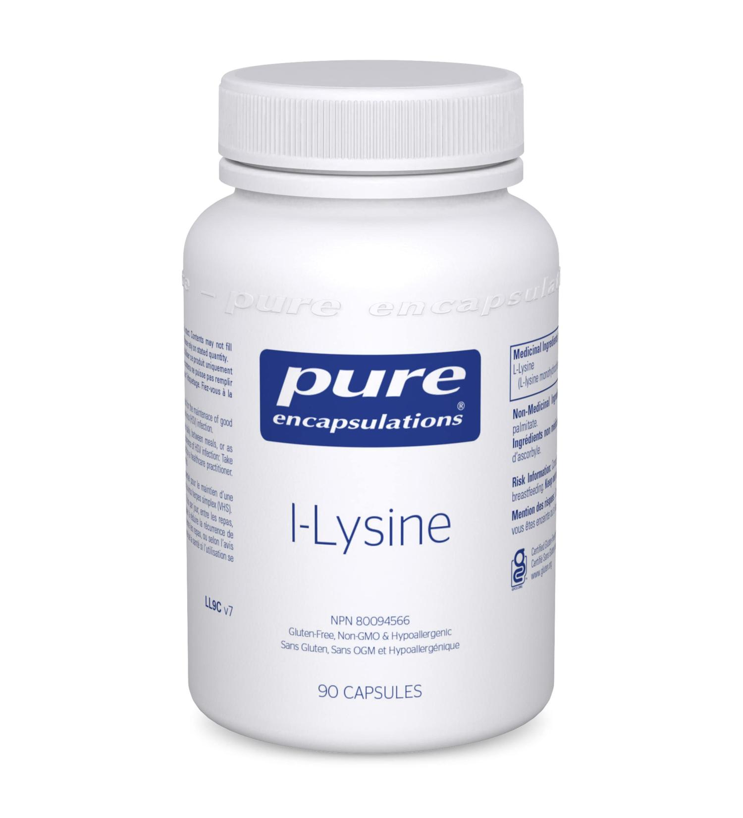 Pure Encapsulations - L-Lysine - Hypoallergenic Supplement Helps Maintain Healthy Arginine Levels and Immune Function - 90 Vegetable Capsules - Buy Online on GoSupps.com