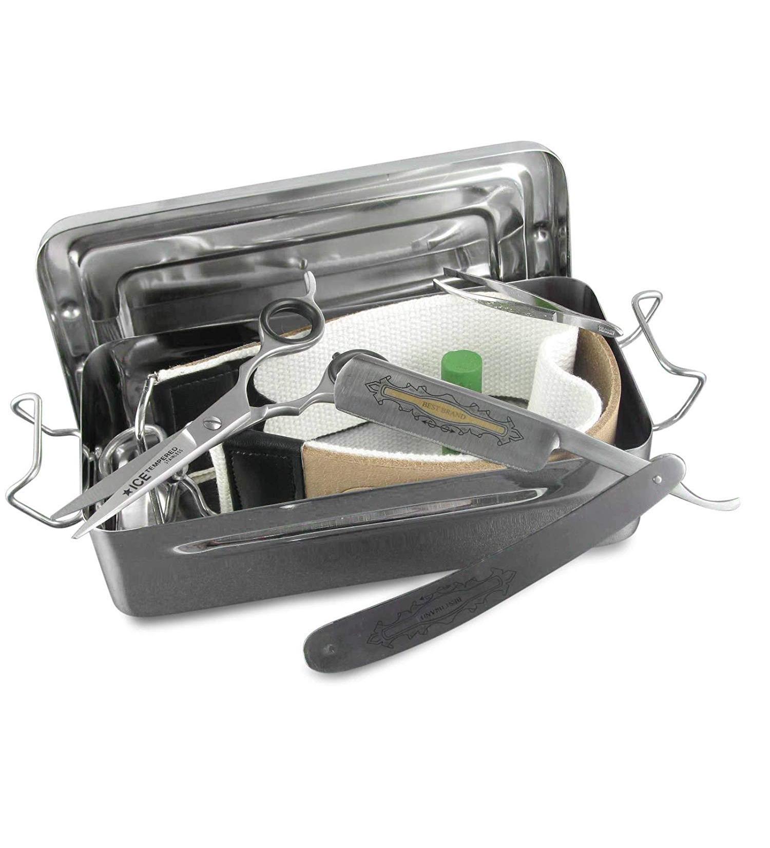Premium 7-Piece Razor Set with Shaving Accessories - Solingen Strop & Instruments - International Shipping Available - Buy Online on GoSupps.com