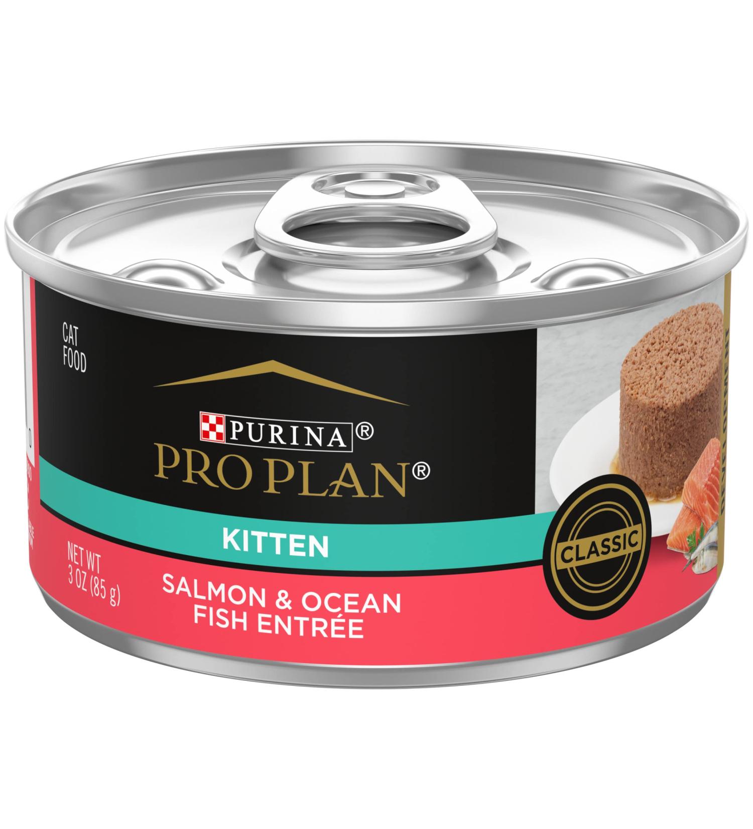Purina Pro Plan Wet Kitten Food - Flaked Ocean Whitefish and Tuna Entree - 24 Pack of 3 oz. Cans - Buy Online on GoSupps.com
