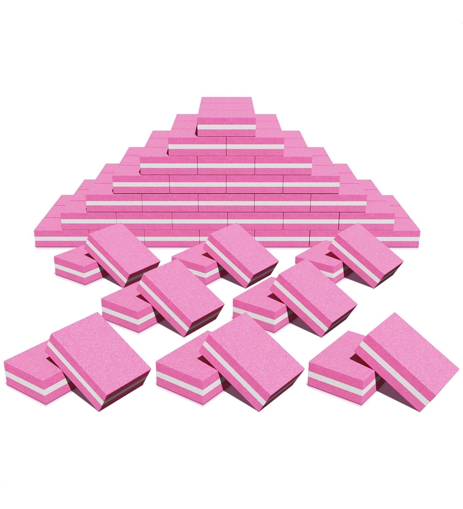 Mini Nail Buffer Blocks Professional Nail Sanding Blocks for Gel Natural Nails Nail Buffing Block Manicure Tools(Pink) - Buy Online on GoSupps.com