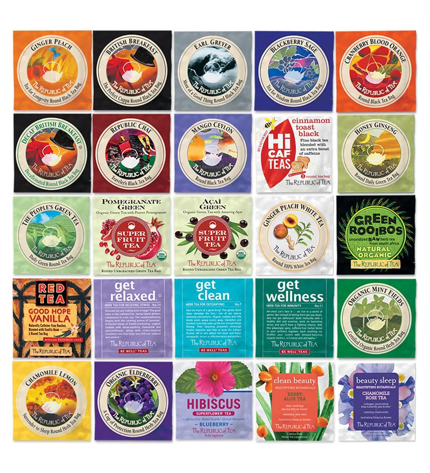 The Republic of Tea Premium Assortment of Teas & Herbs - 50 Tea Bags - Buy Online on GoSupps.com