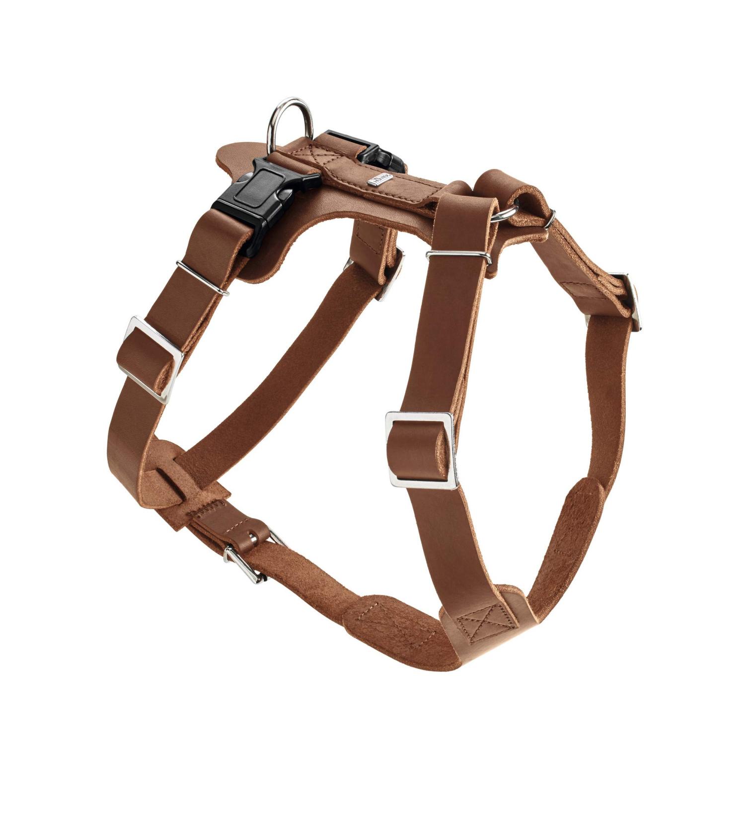 HUNTER Aalborg Leather Dog Harness - Cognac - Size SM/1 | Premium Comfort & Durability for Stylish Pets - Buy Online on GoSupps.com