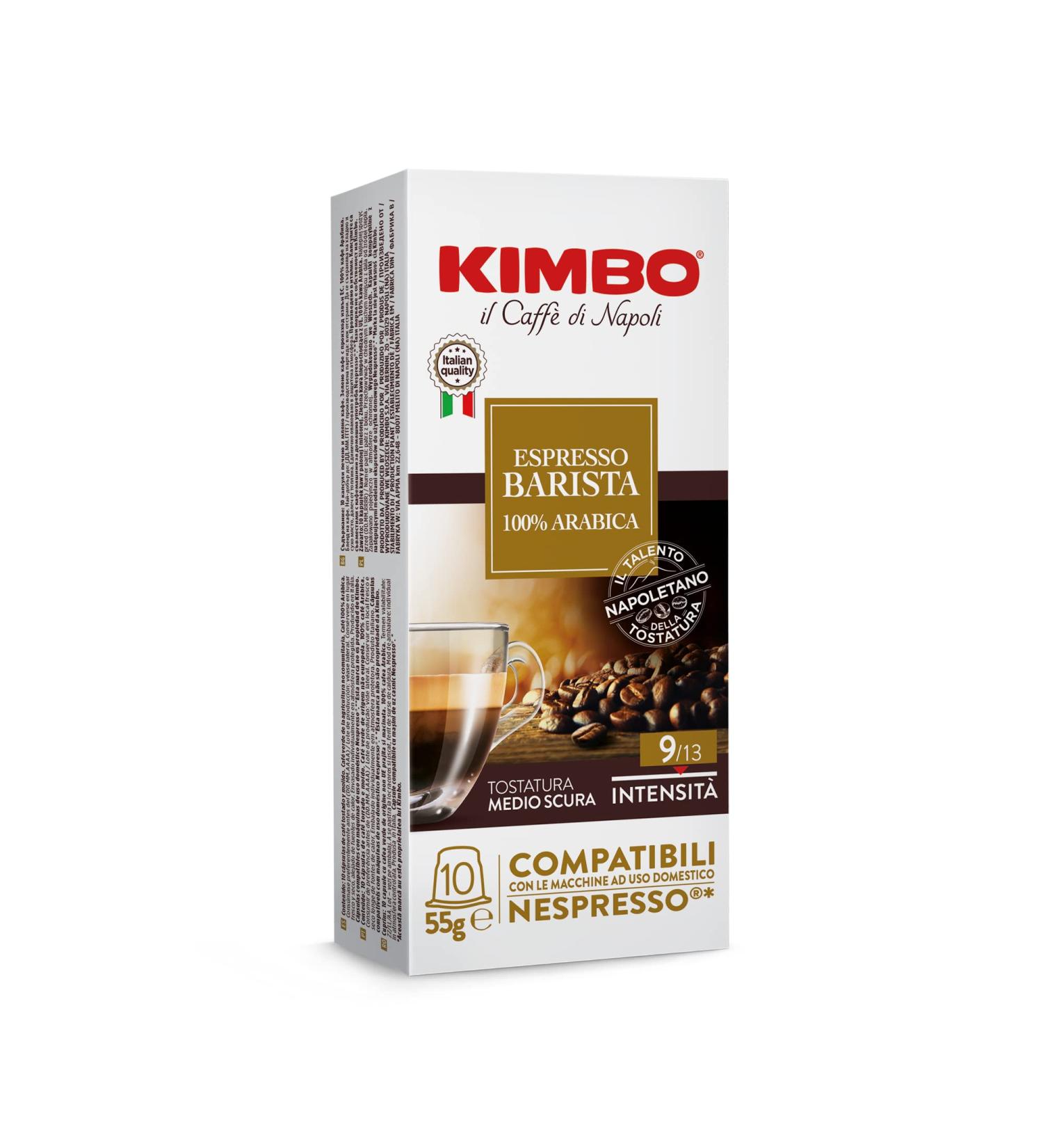Kimbo Armonia 100% Arabica coffee capsules compatible with Nespresso 10 packs of 10 capsules (100 capsules in total)