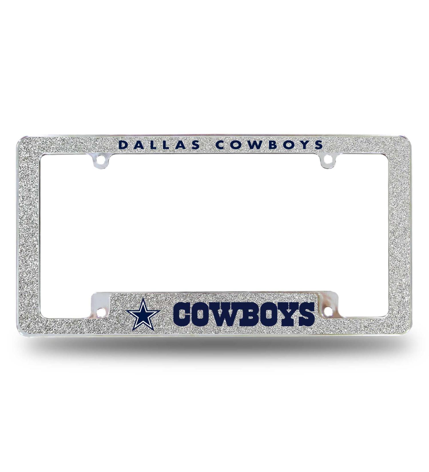 NFL Dallas Cowboys Chrome Bling License Plate Frame for Car/Truck/SUV | Rico Industries 12 x 6 Design - Buy Online on GoSupps.com