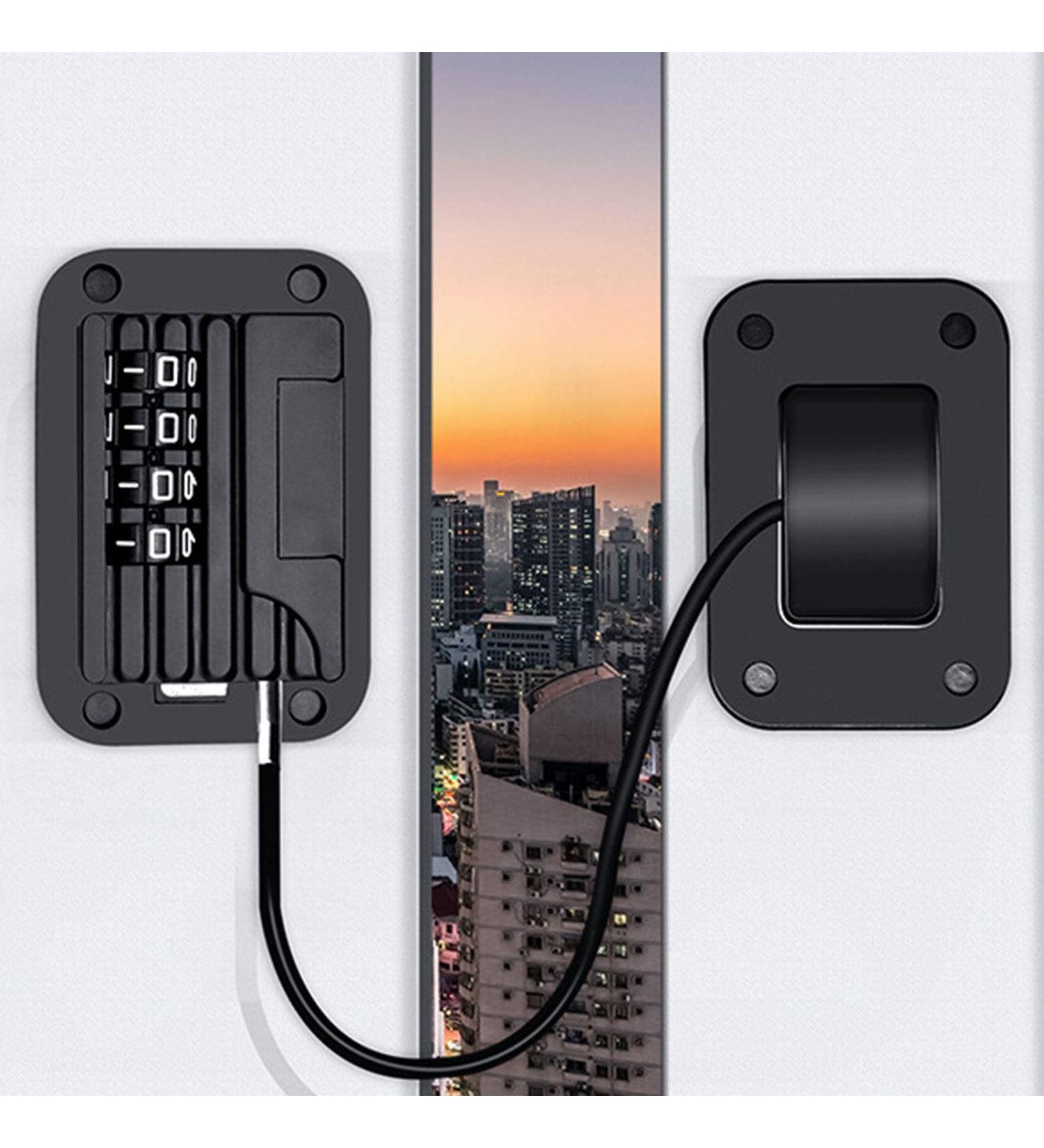 SANON 4pcs Window Locks Child Safety 4-Digit Cable Lock Adhesive Child Safety Lock for Cabinets Drawers Windows Window Restrictor - Buy Online on GoSupps.com