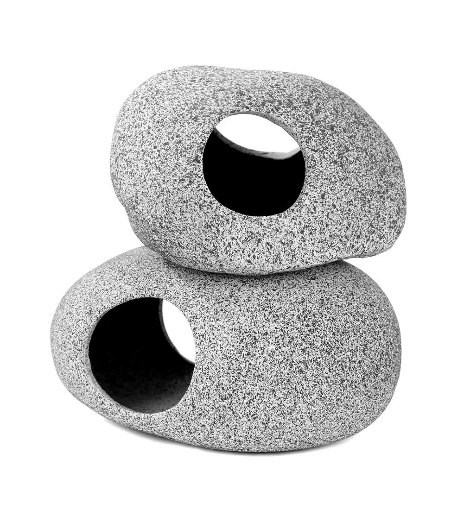 Stackable Aquarium Rock Caves - Ideal Hideaway for Shrimp, Cichlid, and Territorial Fish - Natural Decor for Breeding and Spawning (2 Pieces) - Buy Online on GoSupps.com