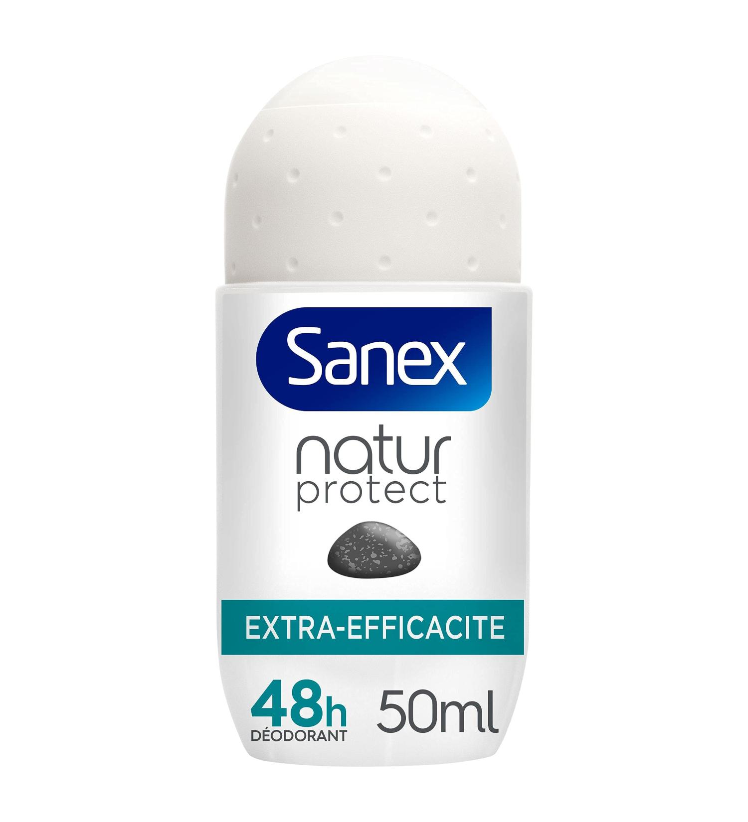 SANEX - Natur Protect Extra Effectiveness Roll-on Deodorant - Deodorant for Men and Women with Alum Stone - 48-hour effectiveness - Alcohol-free Dye-free - 50 ml - Buy Online on GoSupps.com