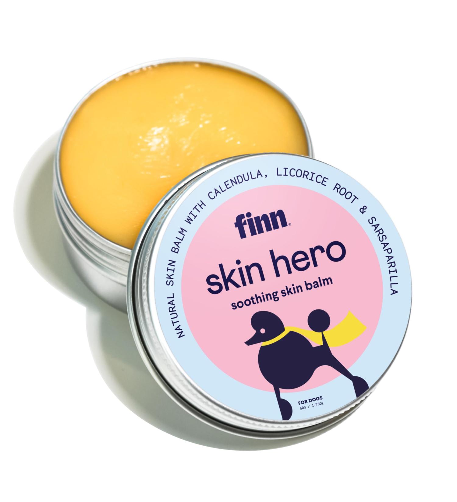 Finn Skin Hero - Revitalizing Natural Dog Skin Balm | Soothes Hot Spots Itching & Irritation | 1.75 oz - International Shipping Available - Buy Online on GoSupps.com