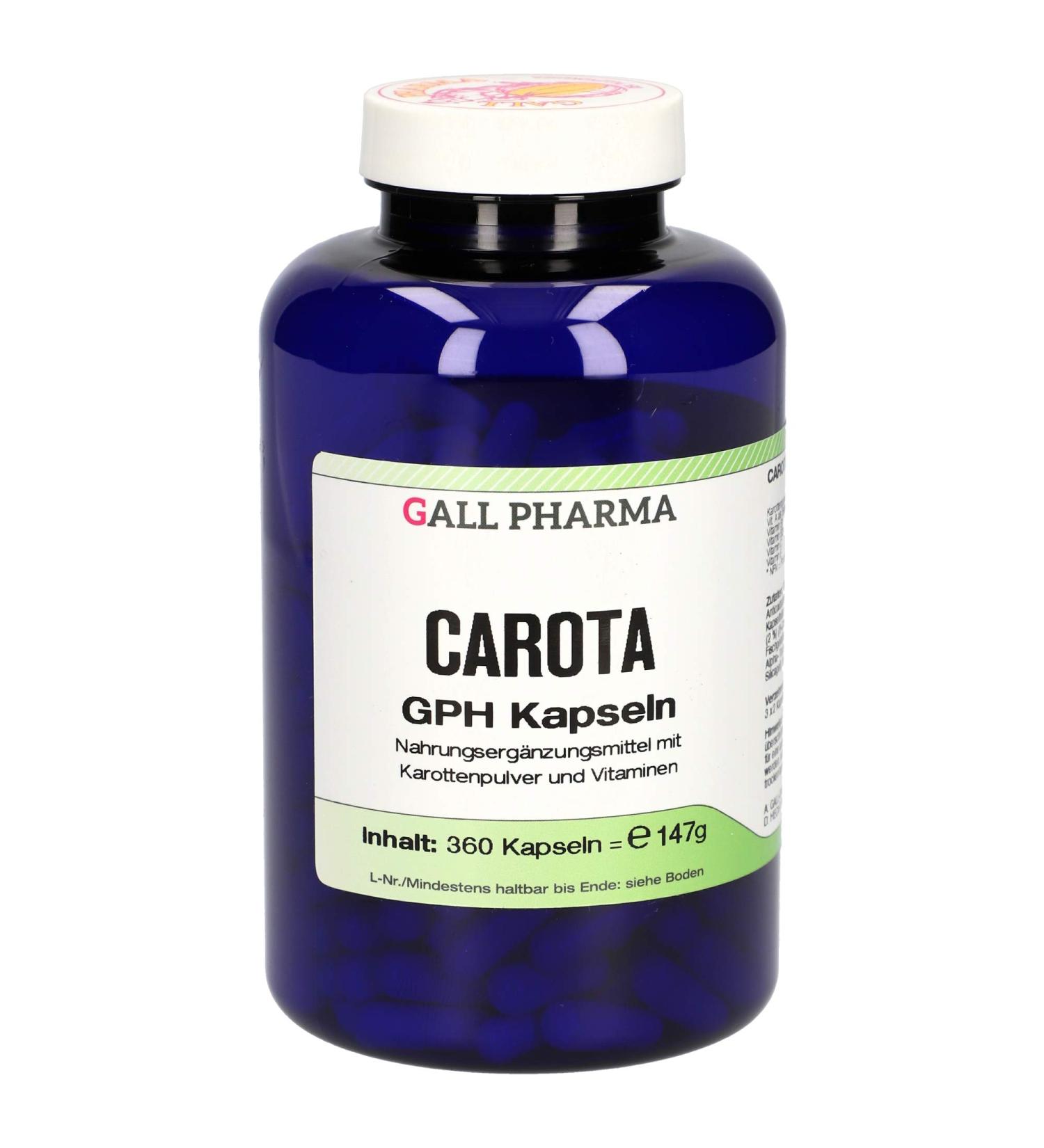 Buy Gall Pharma Carota GPH Capsules 360 Pieces - Premium Quality for Enhanced Health | Fast International Shipping - Buy Online on GoSupps.com