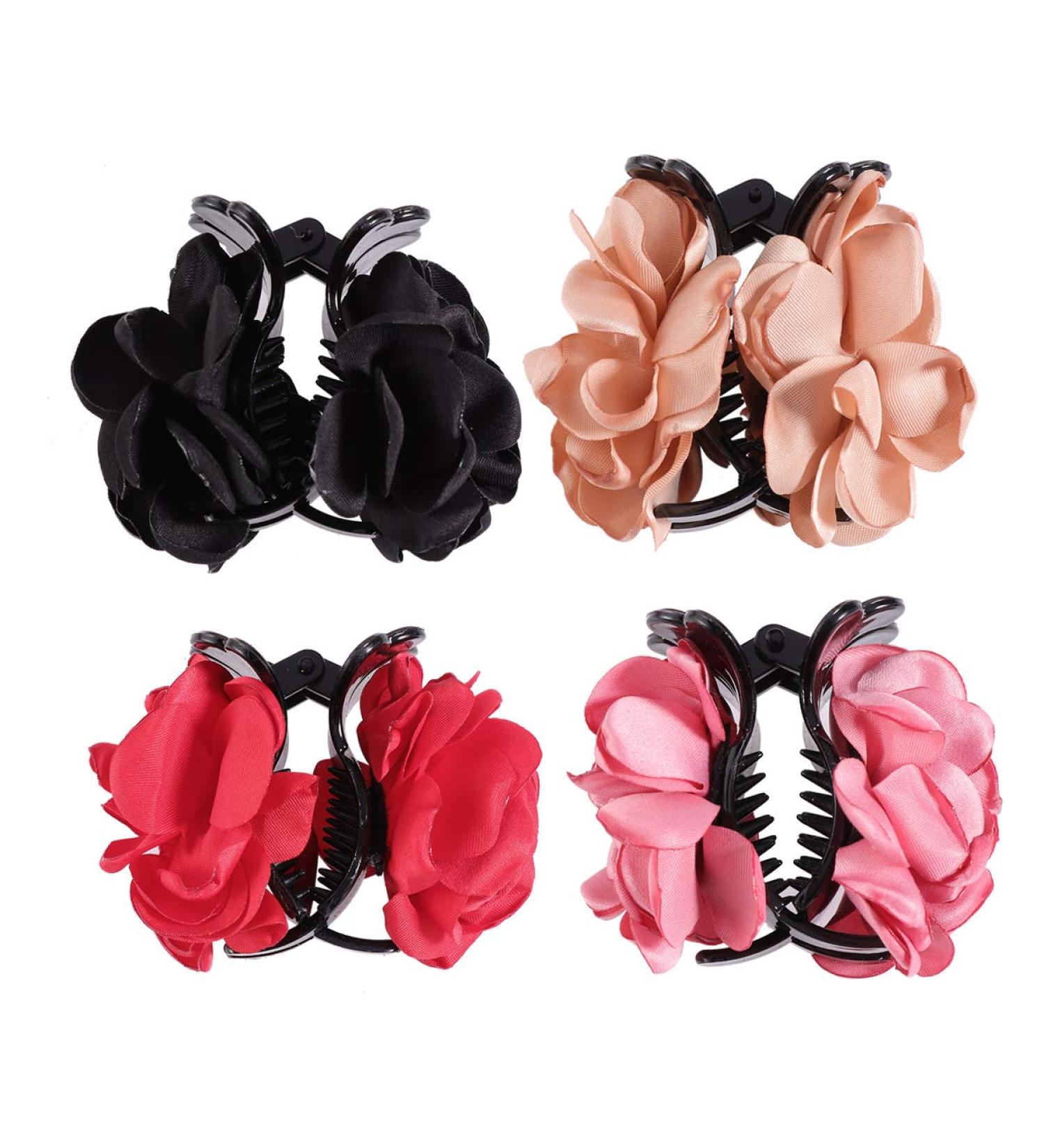 4 Large Hair Claw Clips - Rose Hair Jaw Barrettes for Women & Girls - Best International Shipping - Buy Online on GoSupps.com