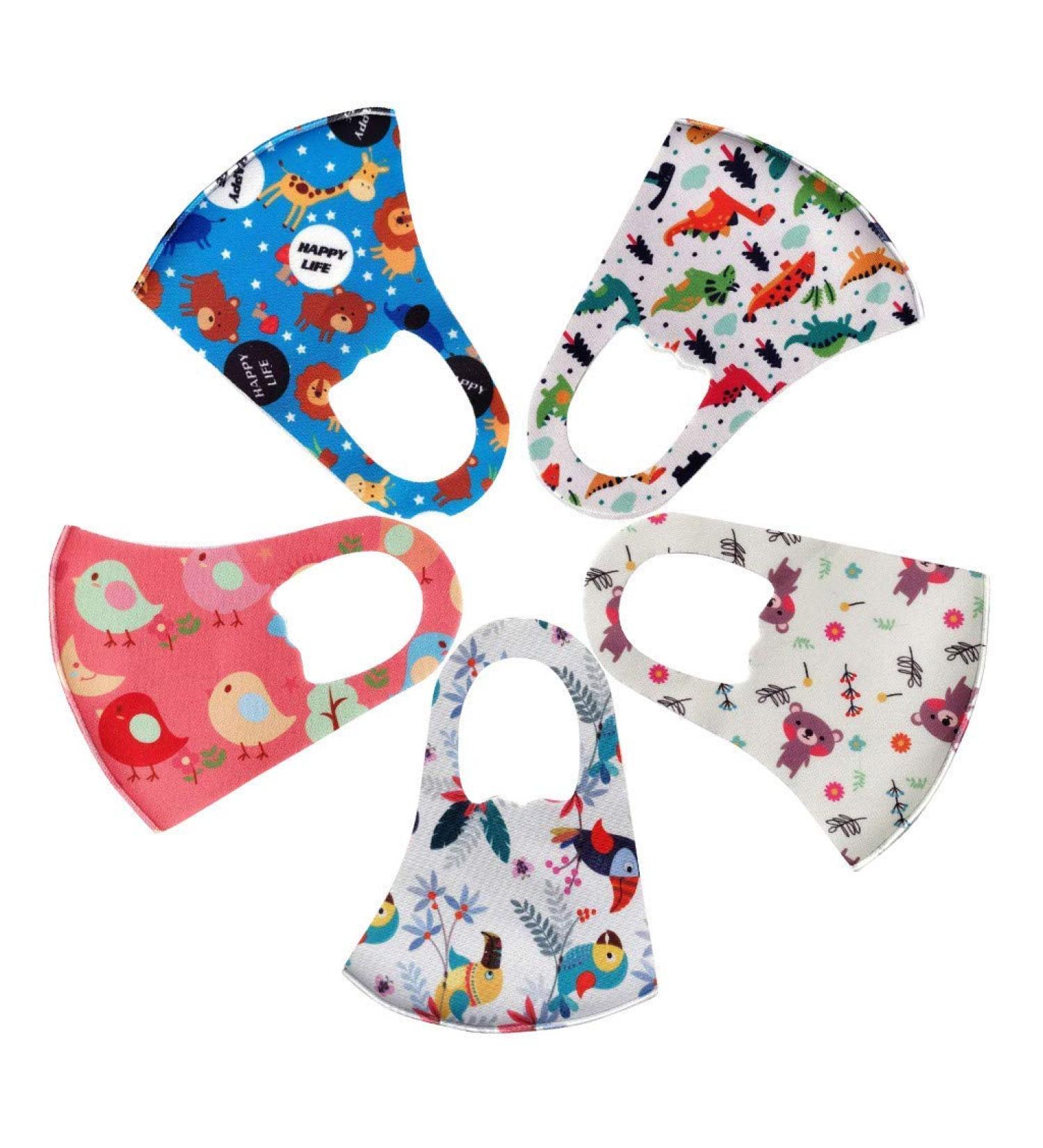 9 Packs Kids Protect_Cover_Mask Reusable Washable Ice Silk Boys Girls Mouth Protection Nolvety Adjustable Earloops Outdoors Sports Anti-dust Household Cleaning Cycling Camp - Buy Online on GoSupps.com