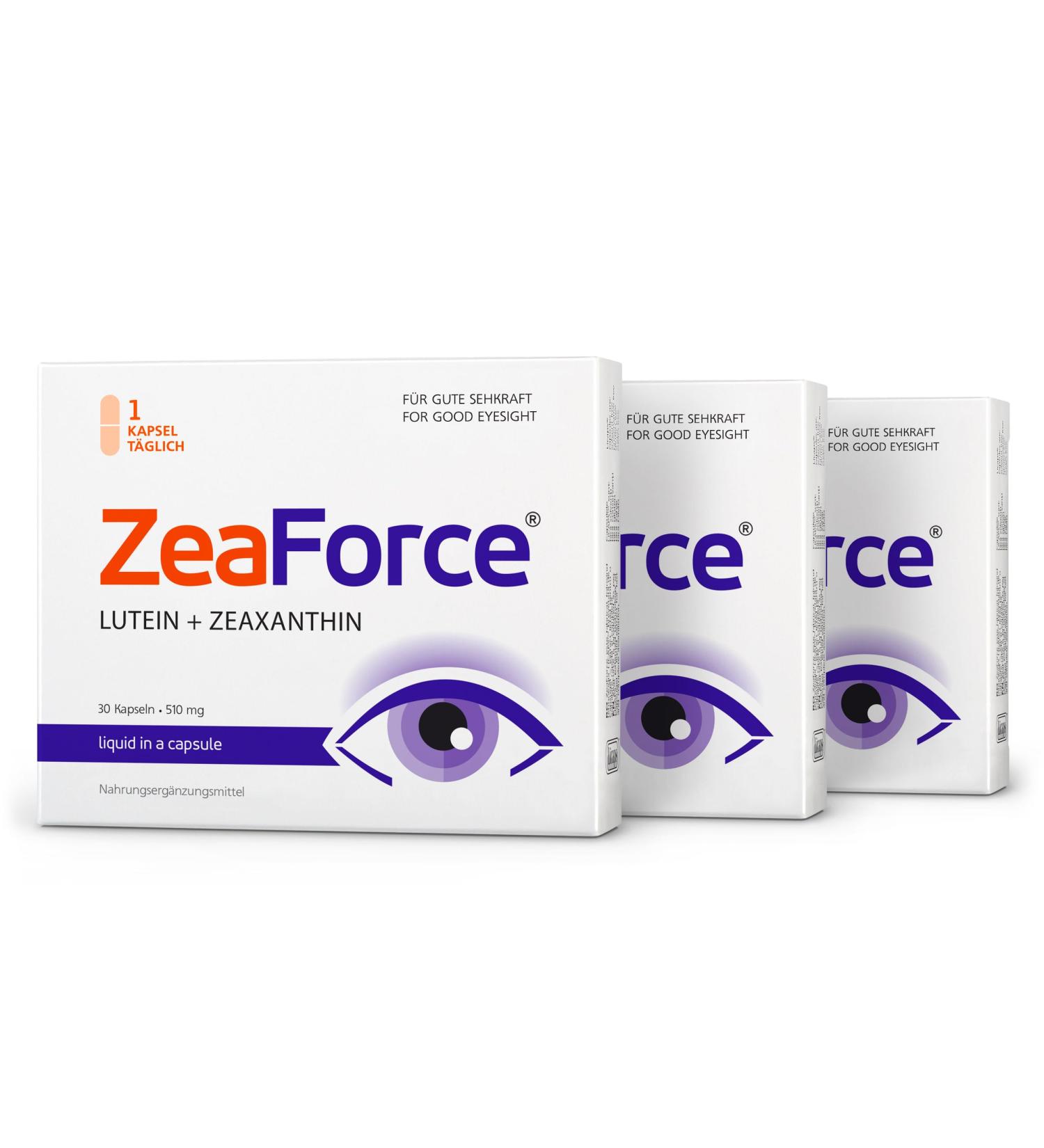 Zeaforce - Enhance Your Vision with Just 1 Capsule/Day | Liquid Formula & Laboratory Tested (3 Pack) - Buy Online on GoSupps.com
