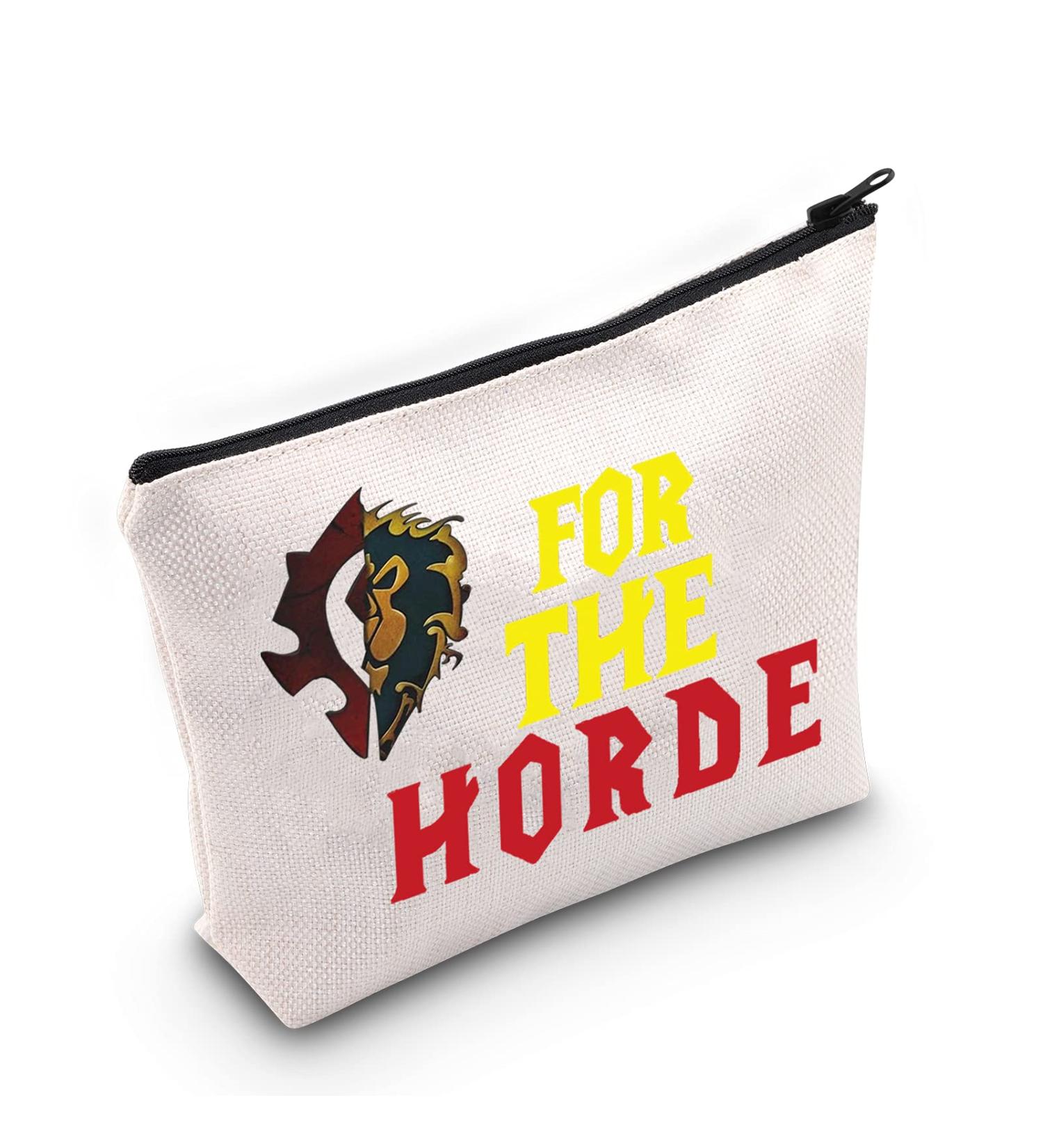 Levlo Warcraft Game Cosmetic Makeup Bag - Horde Inspired Gift for Gamers | Zipper Pouch for Women & Girls - Buy Online on GoSupps.com