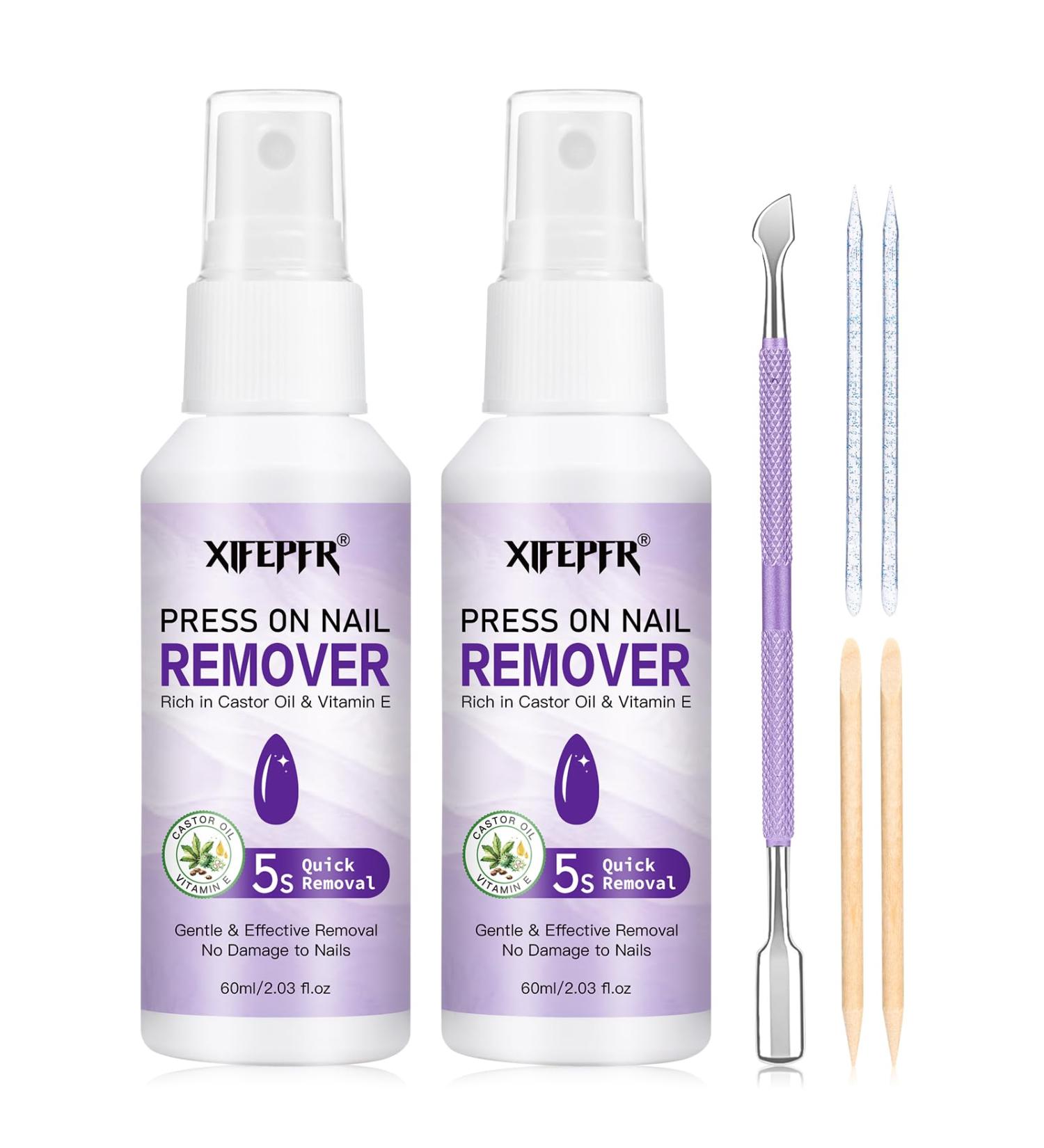 Nail Glue Remover Kit - 2pcs Press-On Nail Remover Tools | Easy 5s Solid Glue Removal | Non-Acetone - For Fake Nail Tips - Buy Online on GoSupps.com