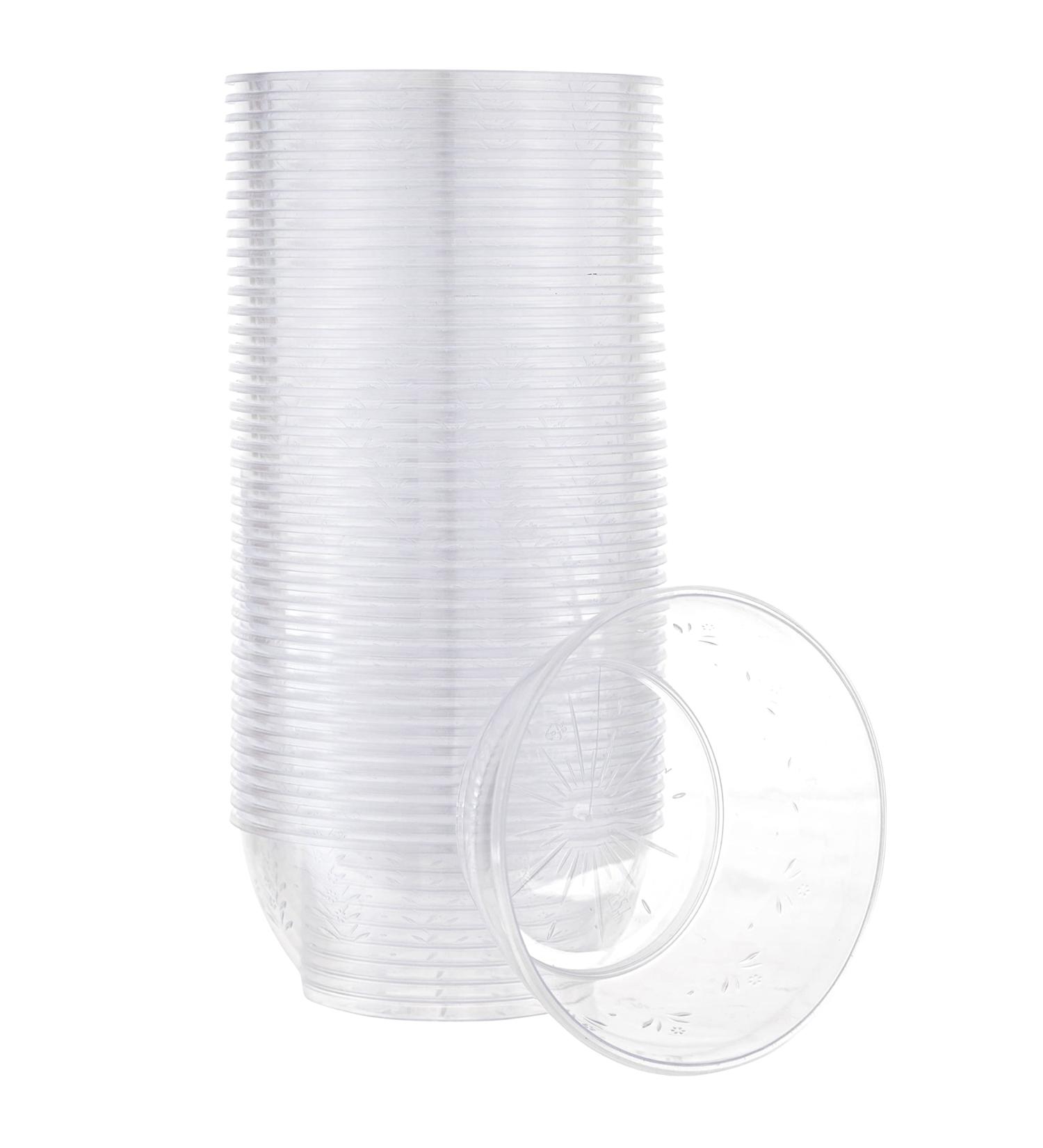 PLASTICPRO 6oz Premium Heavy Weight Clear Disposable Dessert Bowls - Pack of 40 - Buy Online on GoSupps.com