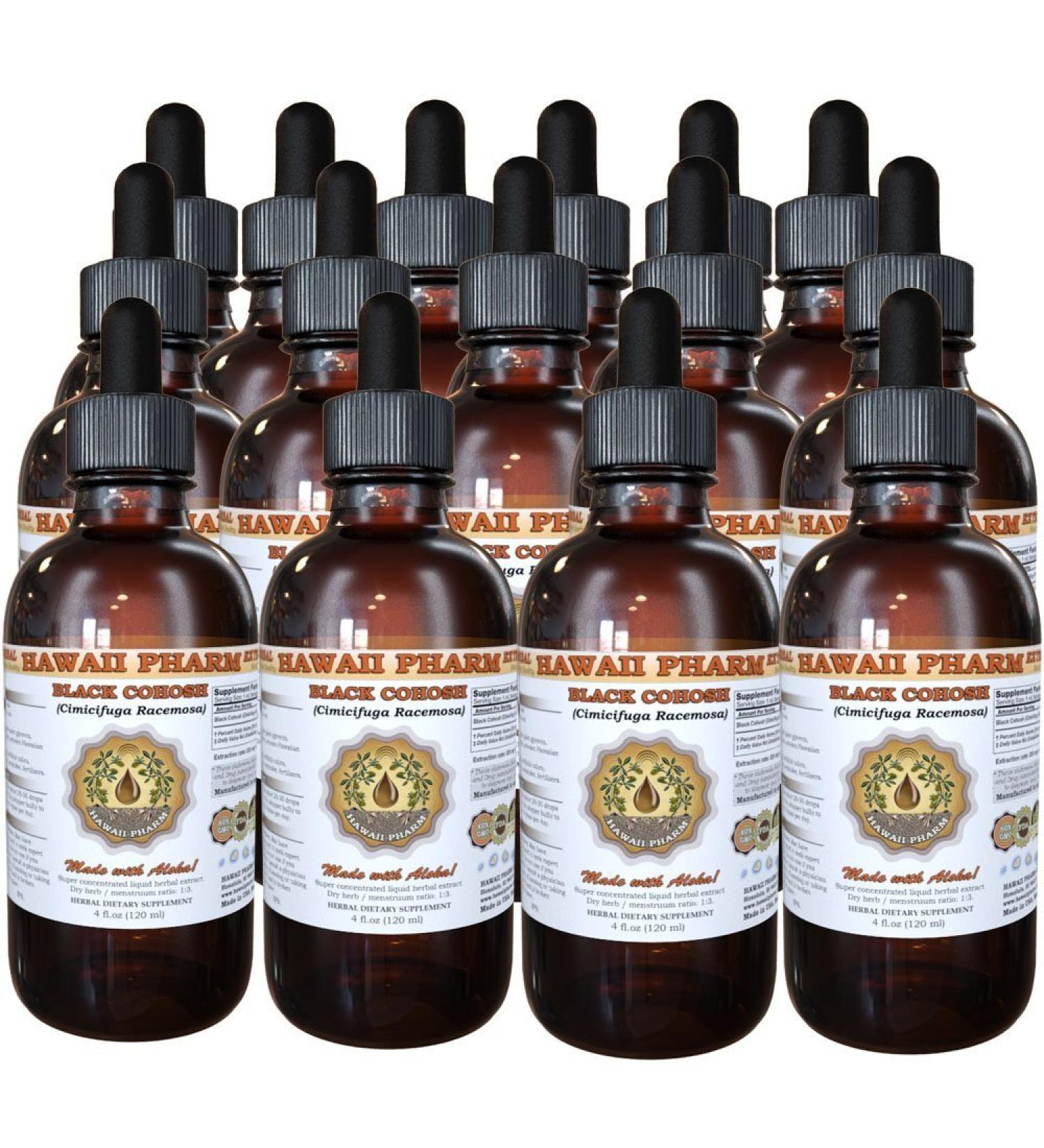 Black Cohosh Liquid Extract Organic Black Cohosh (Cimicifuga Racemosa) Tincture Supplement 15x4 oz - Buy Online on GoSupps.com
