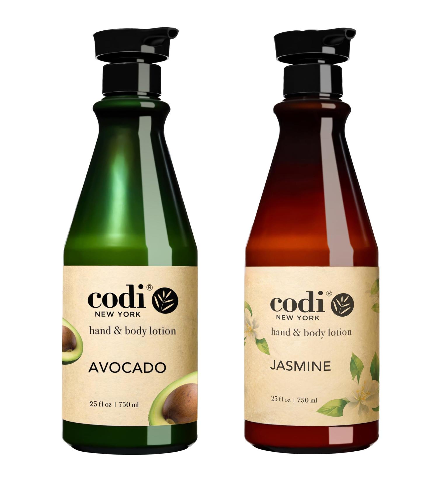 CodiNCodi Hand & Body Lotion Avocado & Jasmine 750 ml (25 Fl Oz 1 each) Professional Size Moisturizer with Natural Extracts Hydrating Non-Greasy Formula for All Skin Types