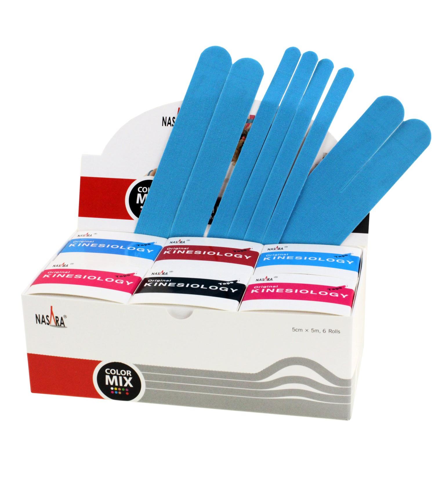 Buy Nasara Original Kinesiology Physio Sport Tape - 6-Seater Box 6 Rolls (5cm x 5m) - Red & Quick Strips for Enhanced Athletic Performance & Recovery - Buy Online on GoSupps.com