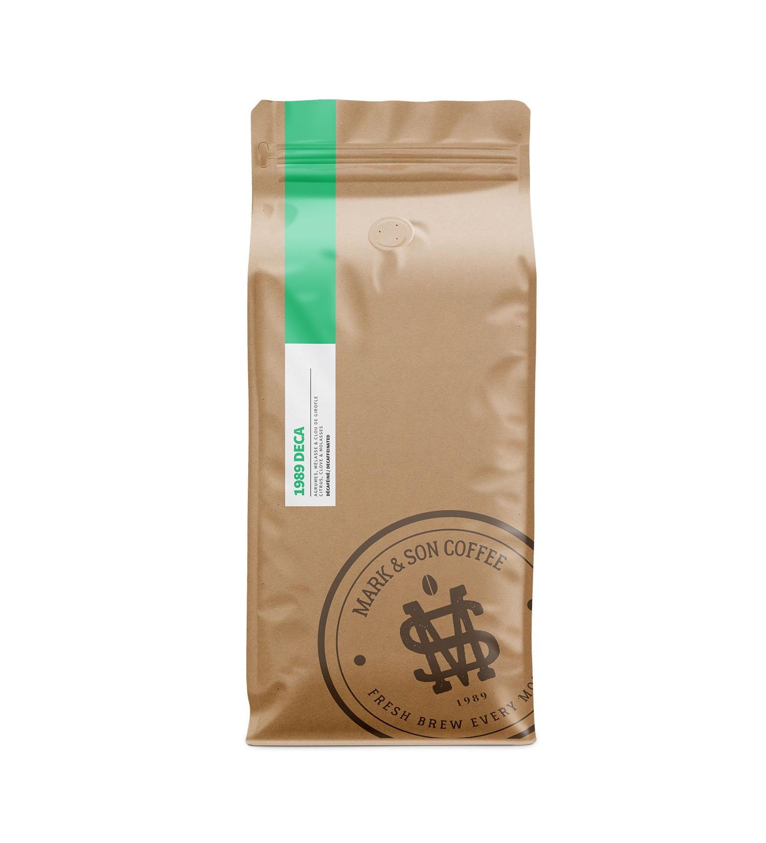 MARK&SON Coffee Premium Arabica Whole Beans 1 KG (Decaf) - Buy Online on GoSupps.com