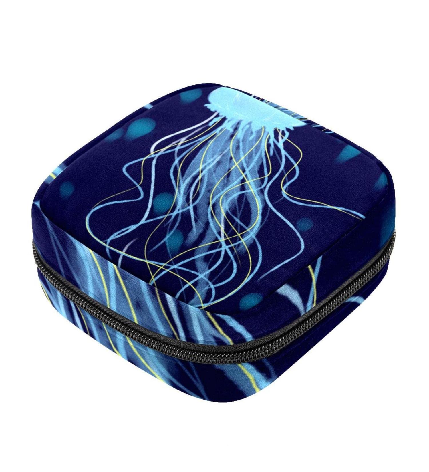 Jellyfish Period Pouch - Portable Tampon Storage Bag | Feminine Product Organizer for Teen Girls | School Multicoloured - Buy Online on GoSupps.com