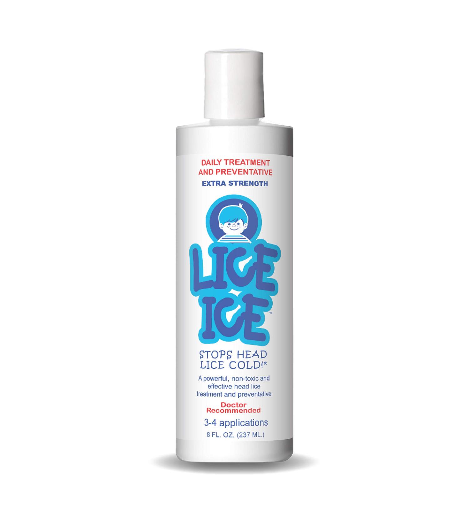 Lice Ice Extra Strength (8 FL OZ) Made in USA | Ultimate Head Lice Treatment | Safe & Non-Toxic Formulation | Family Size 8 Fl Oz - Buy Online on GoSupps.com