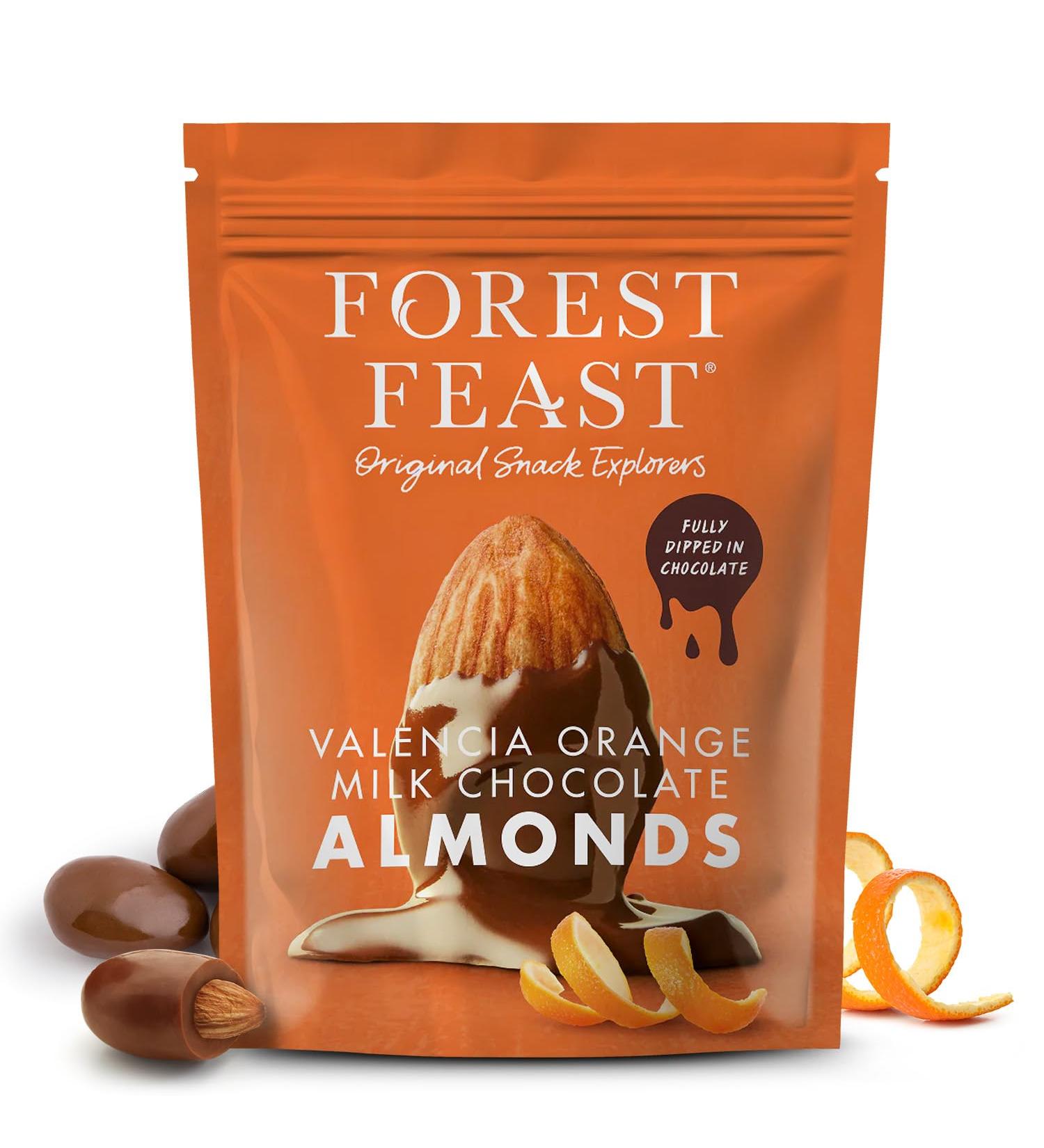  Forest Feast Forest Feast Valencia Orange Mik Chocolate Almonds Bag 120g - Buy Online on GoSupps.com