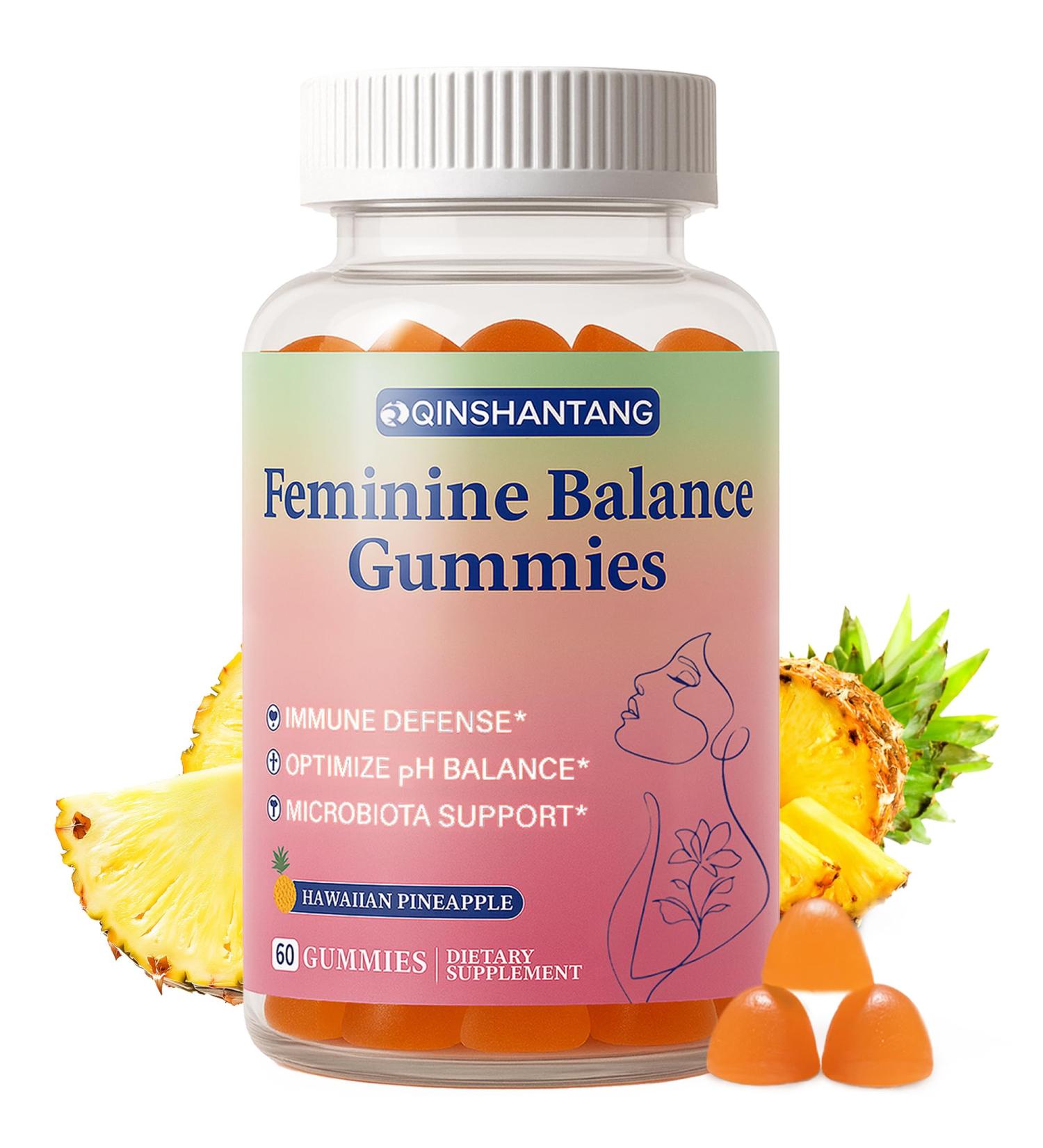 Feminine Balance Gummies for Women pH Premium Balance Supplement for Women Sugar Free Hawaiian Pineapple and Probiotic | Boost pH Health & Immune Support | Vegan Gluten-Free 60 Count 60 Count (Pack of 1) - Buy Online on GoSupps.com