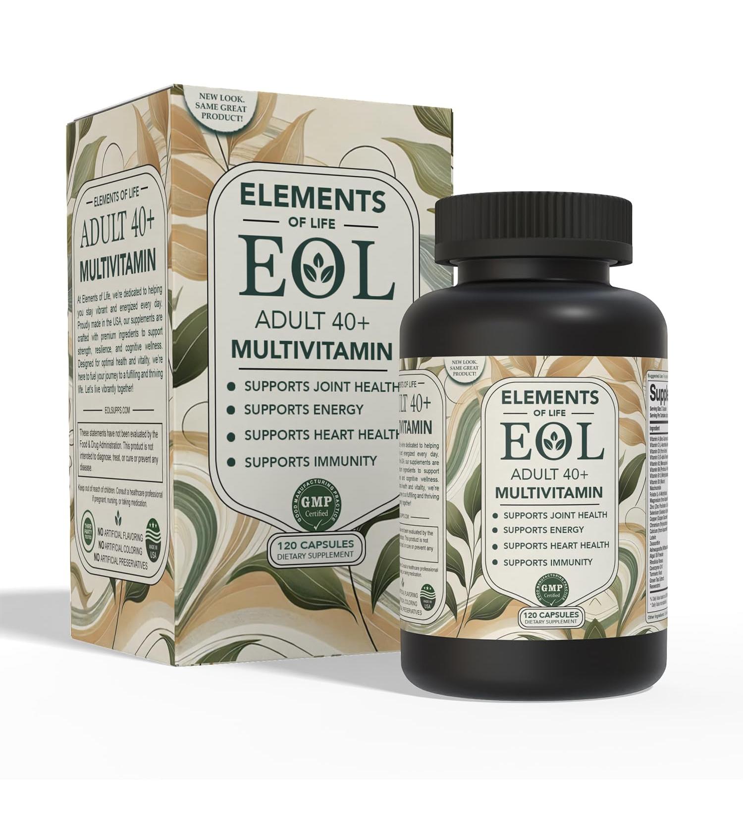40 Plus Multivitamin for Women & Men with Vitamin A D B6 B12 E Zinc Magnesium Calcium - Vegan Gluten Free Mens & Womens Multivitamin Supports Energy Immunity Joint & Heart Health (120 Cap) - Buy Online on GoSupps.com