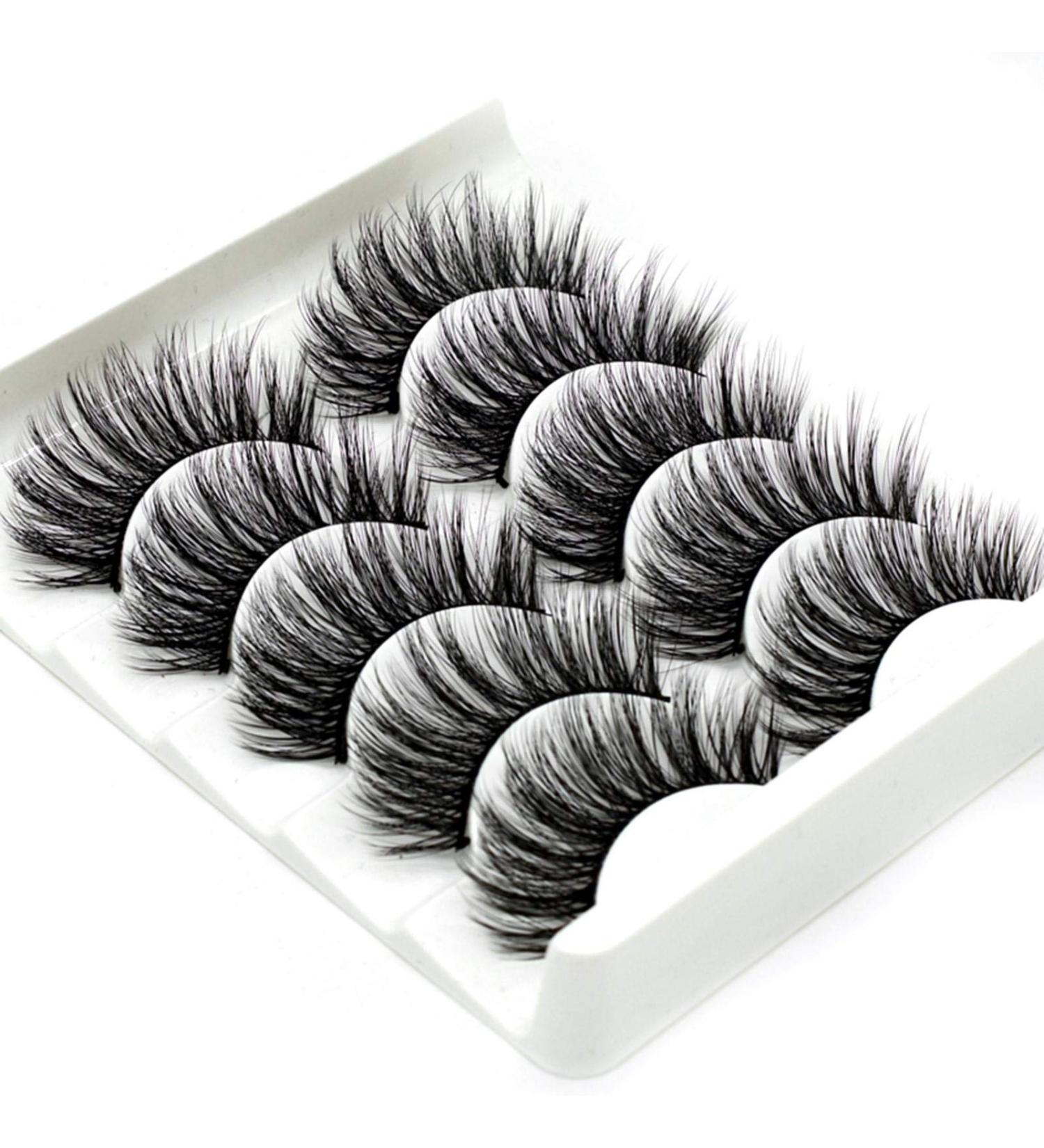Rethyrel 3D False Eyelashes - 5 Pairs of Wispy Natural Long & Thick Makeup Lashes for Stunning Beauty - Buy Online on GoSupps.com