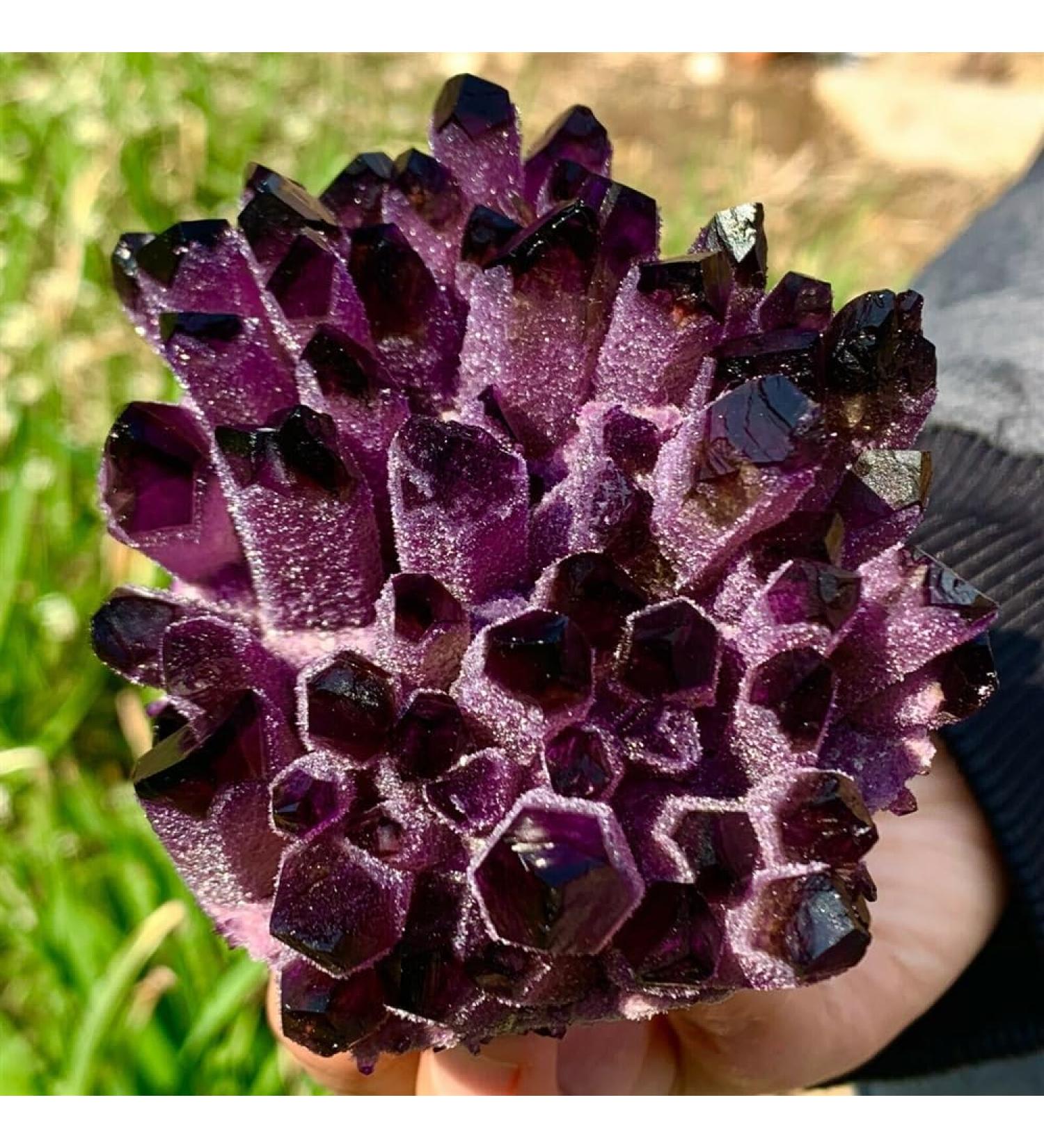 Room Decoration Natural Amethyst Violet Ghost Phantom Quartz Crystal Cluster Specimen Pray Home Decor degaussing (Size : 900-1100g) - Buy Online on GoSupps.com