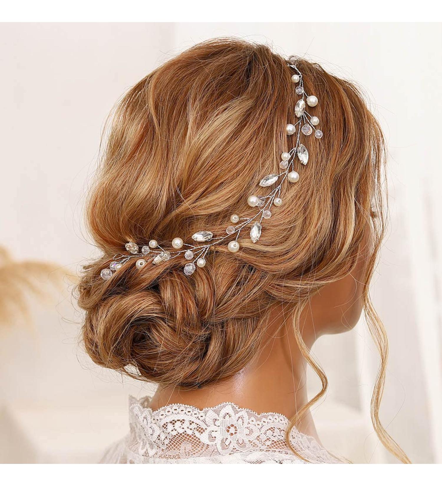 Artio Wedding Hair Vine Accessory Bridal Headpiece for Bride and Bridesmaids HV-512